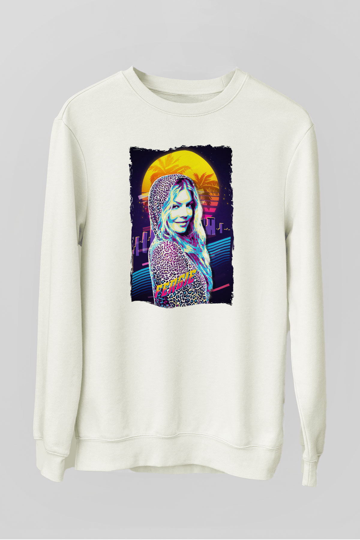 Fergie Beyaz Unisex Sweatshirt