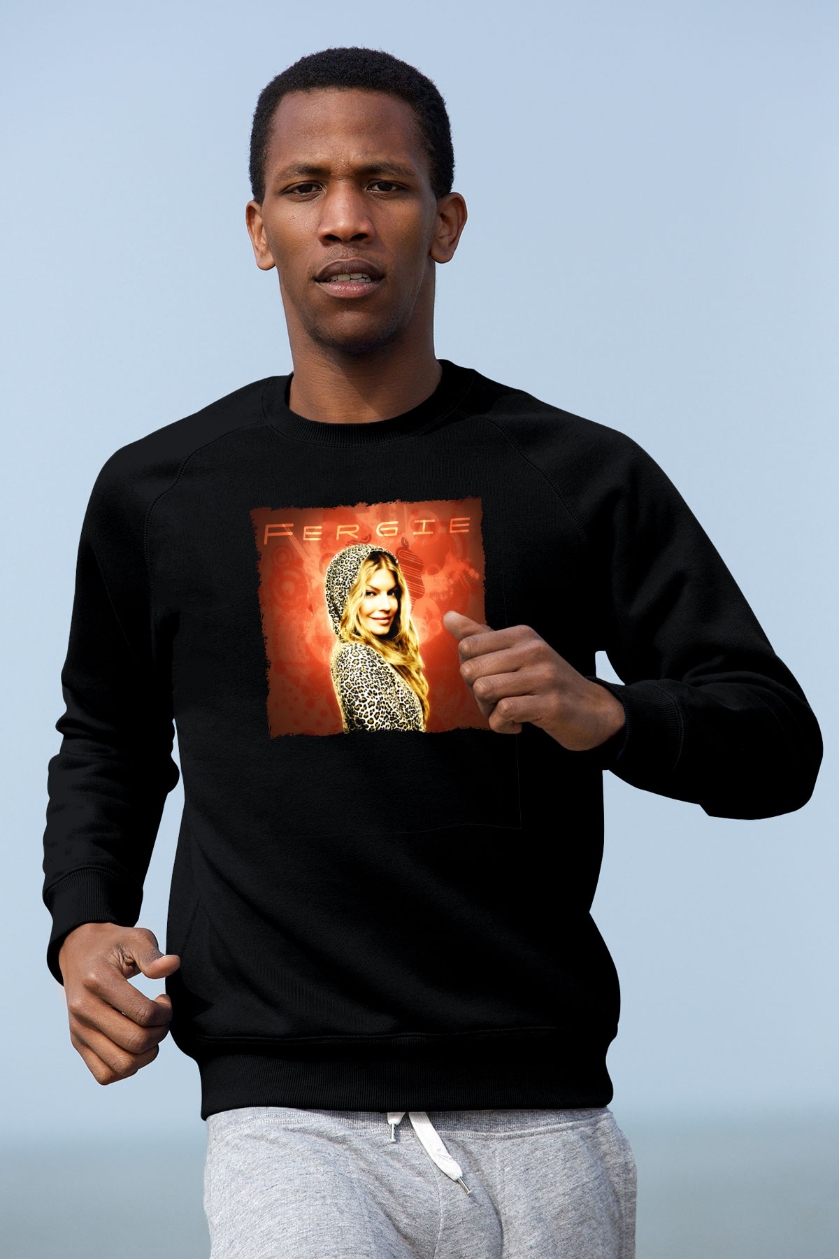 Fergie Siyah Unisex Sweatshirt
