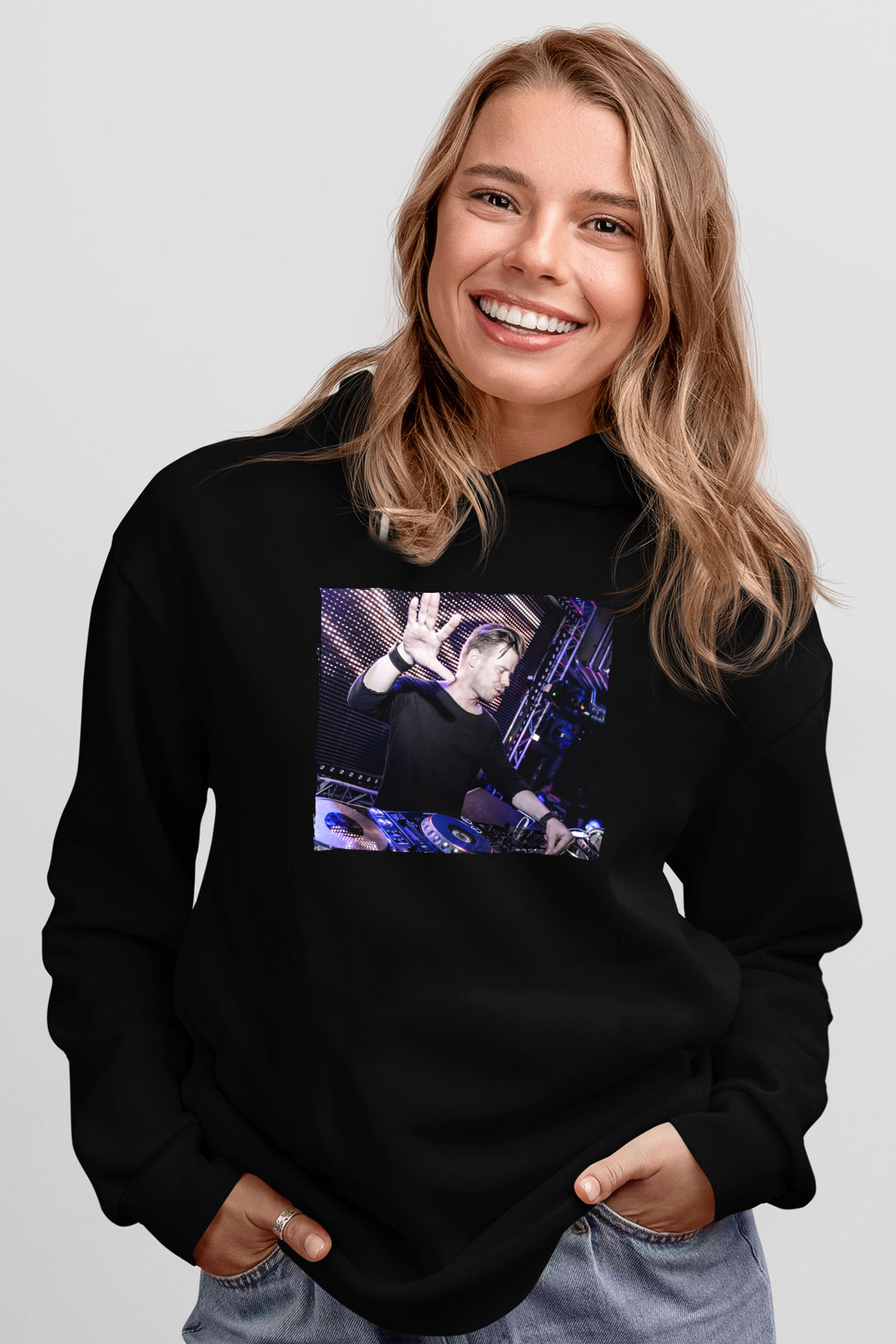 Ferry Corsten Siyah Unisex Kapüşonlu Sweatshirt