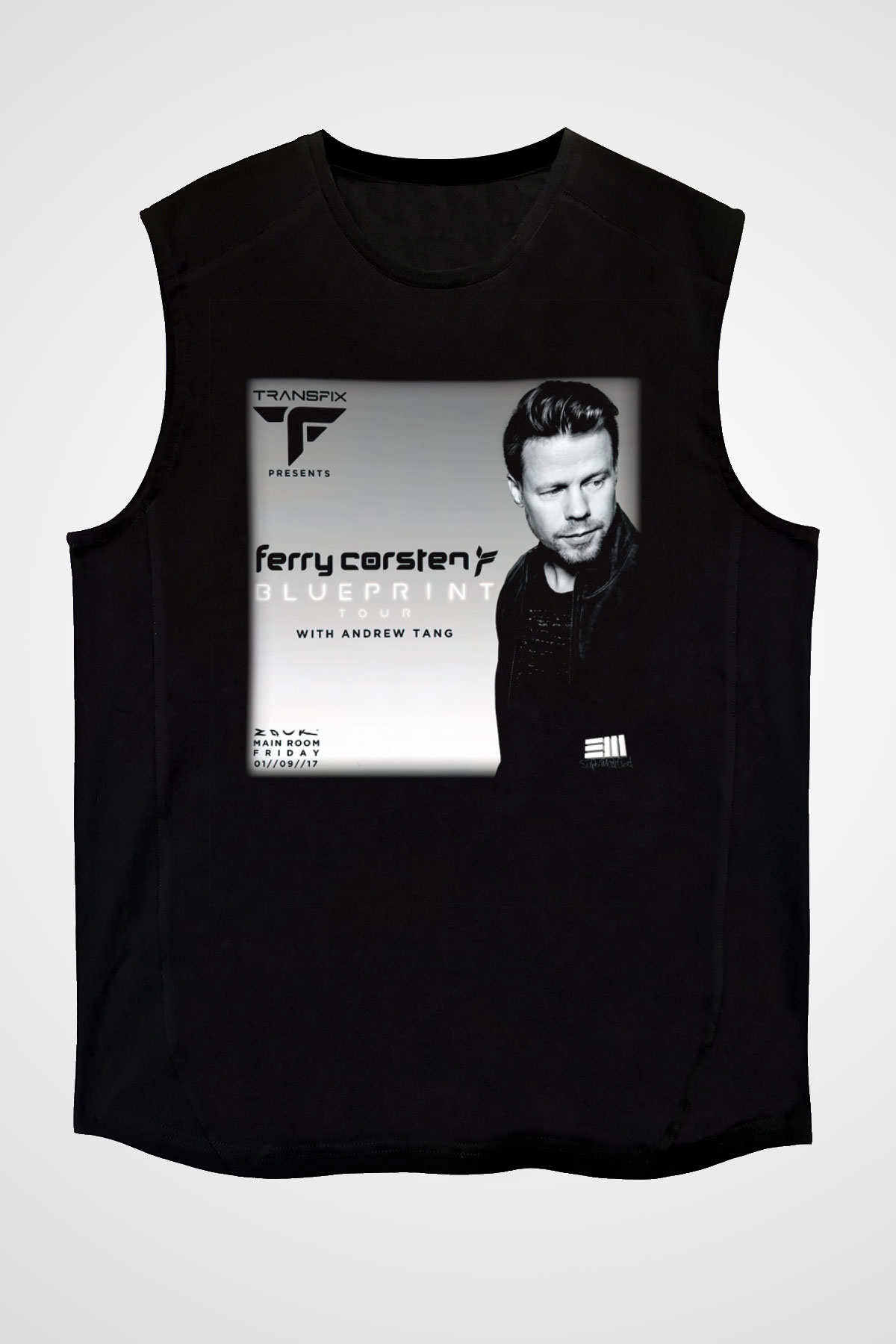 Ferry Corsten Siyah Unisex Kolsuz Tişört