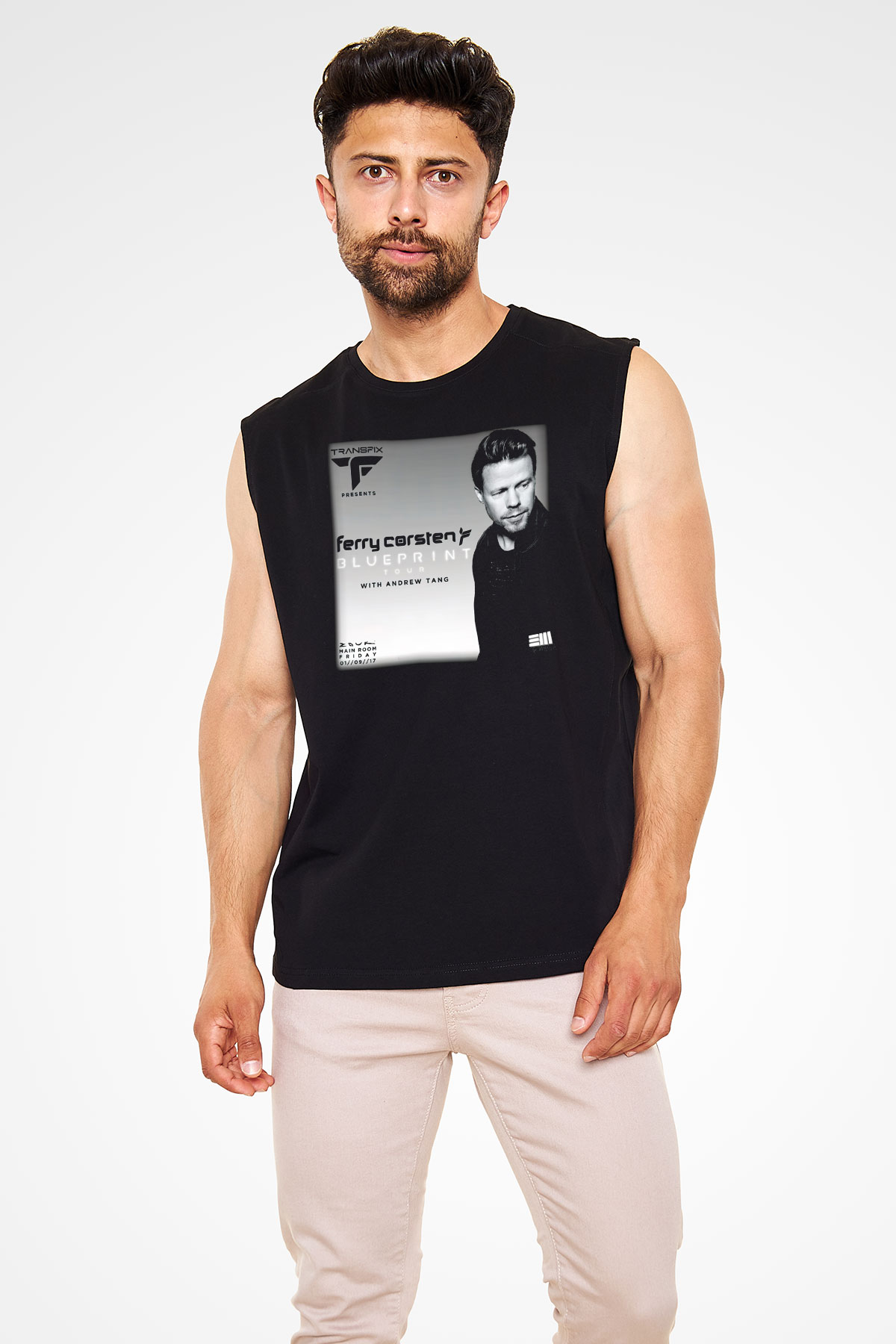 Ferry Corsten Siyah Unisex Kolsuz Tişört