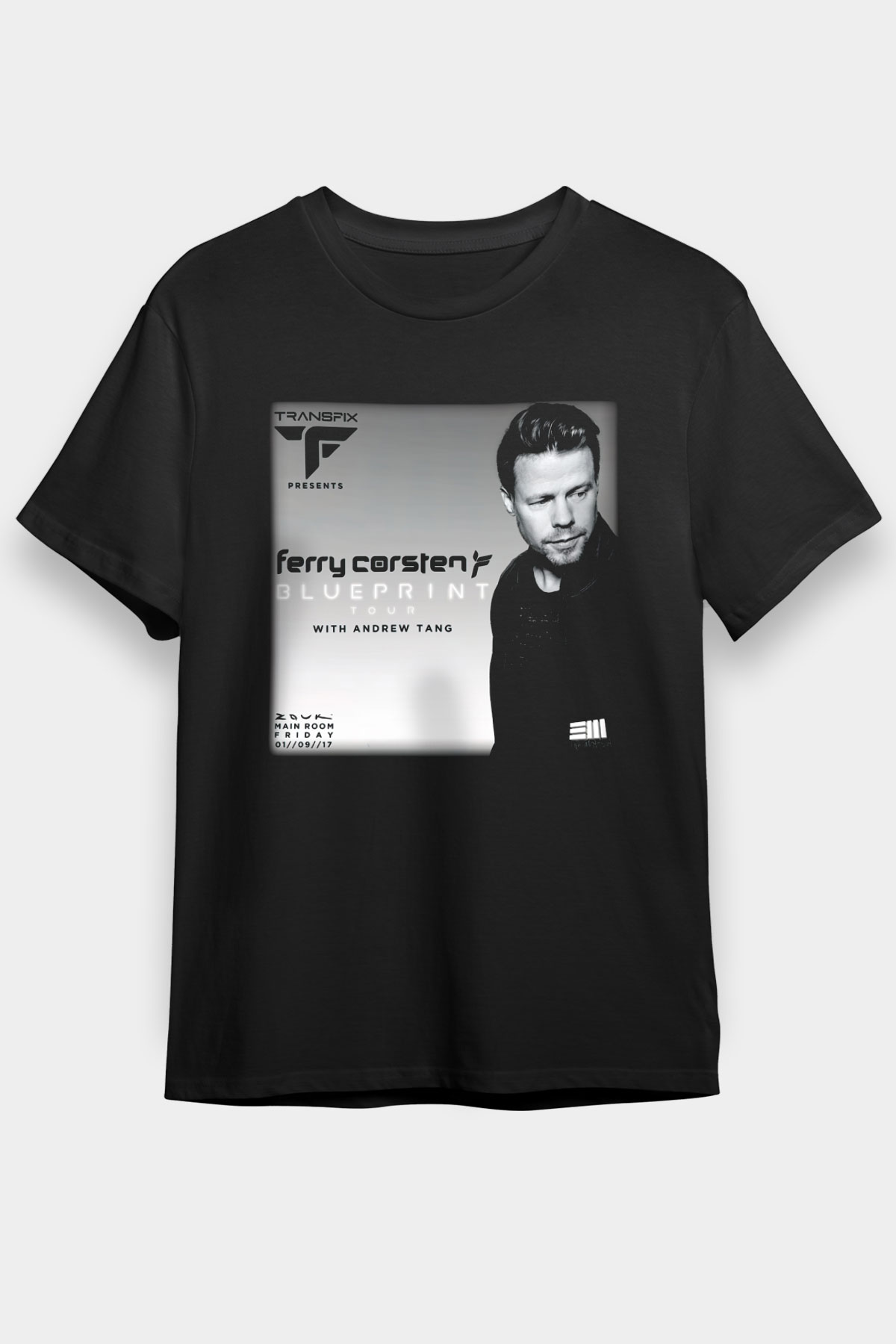 Ferry Corsten Siyah Unisex Tişört T-Shirt - TişörtFabrikası