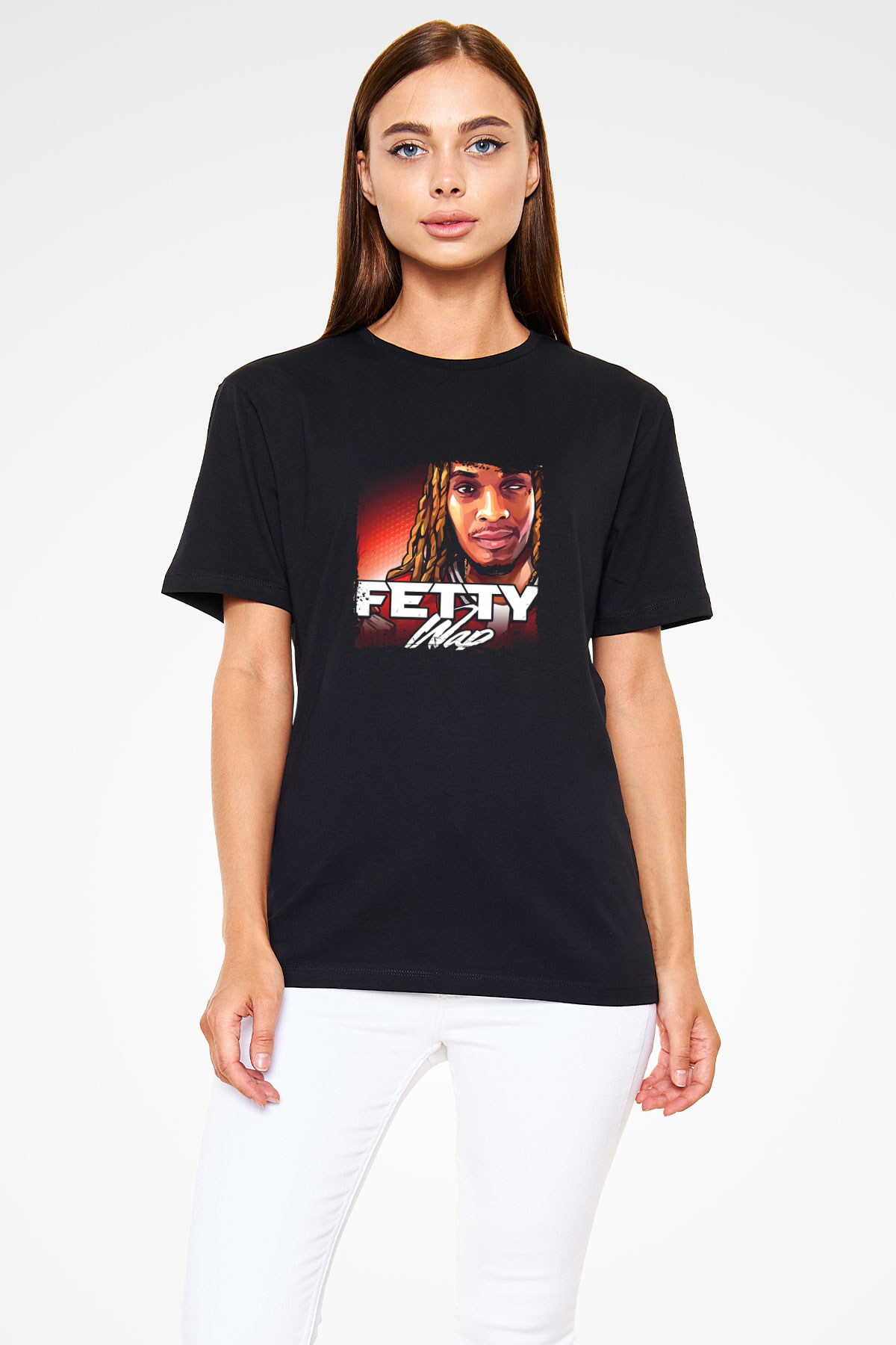 Fetty Wap Baskılı Unisex Siyah Tişört