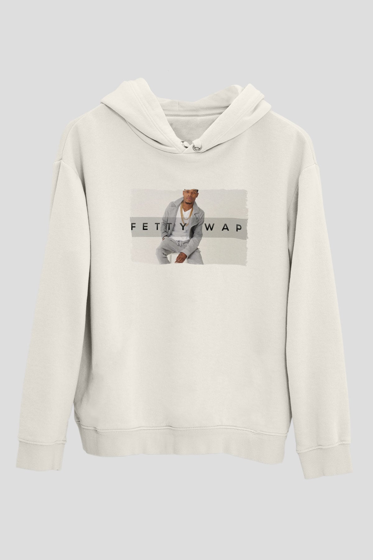 Fetty Wap Beyaz Unisex Kapüşonlu Sweatshirt