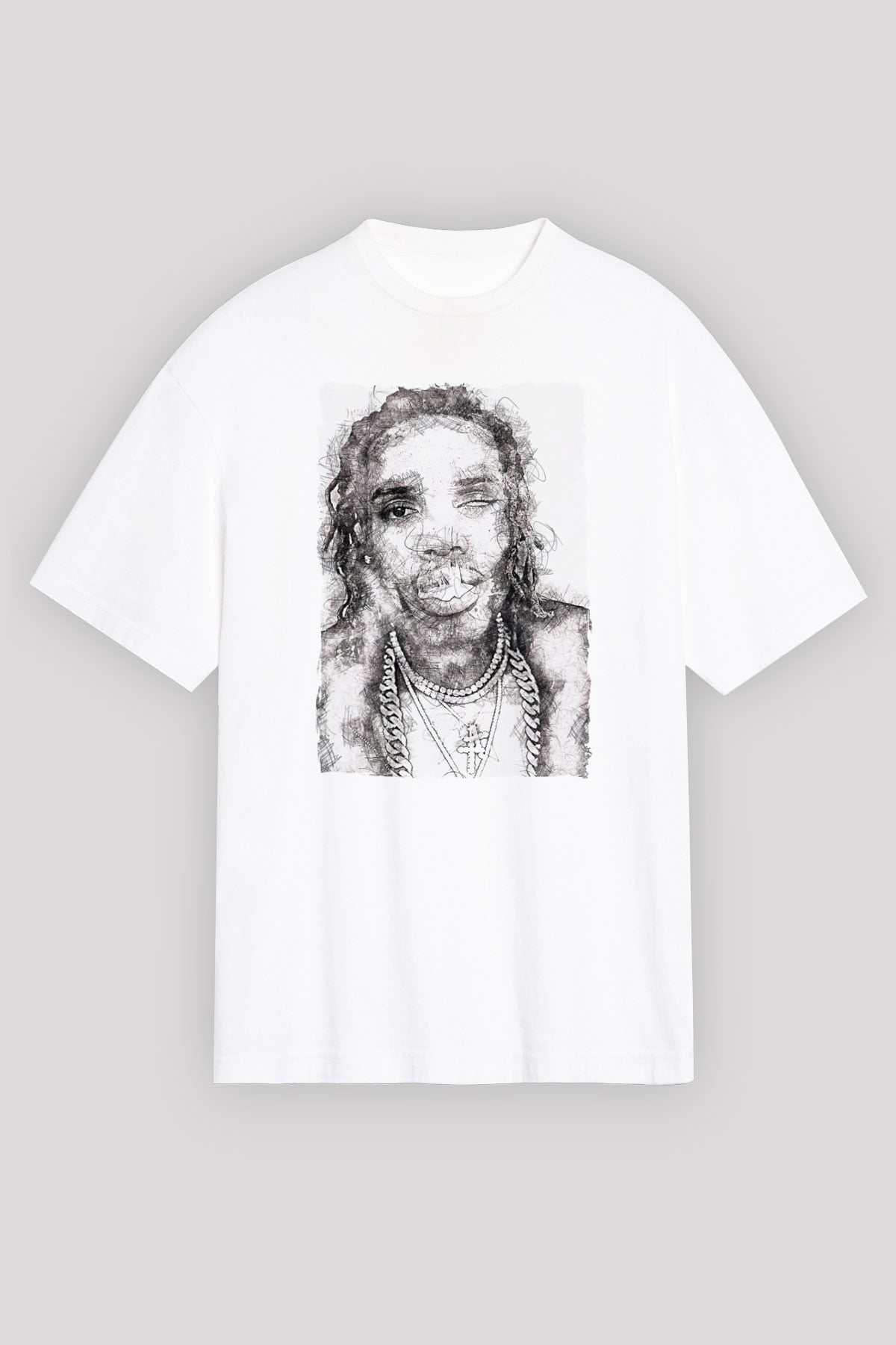 Fetty Wap Beyaz Oversize Tişört Oversize T-shirt - TişörtFabrikası