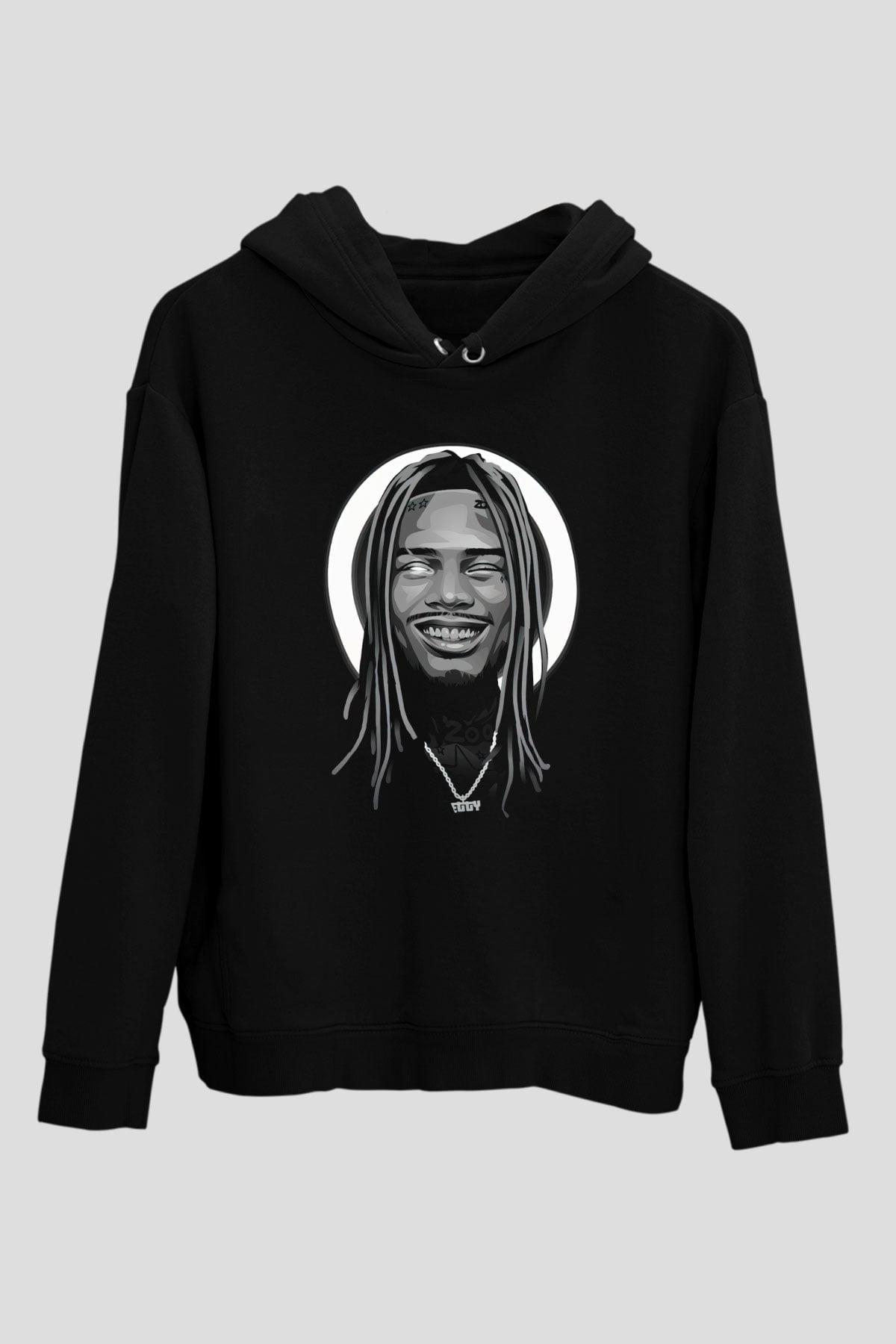Fetty Wap Siyah Unisex Kapüşonlu Sweatshirt