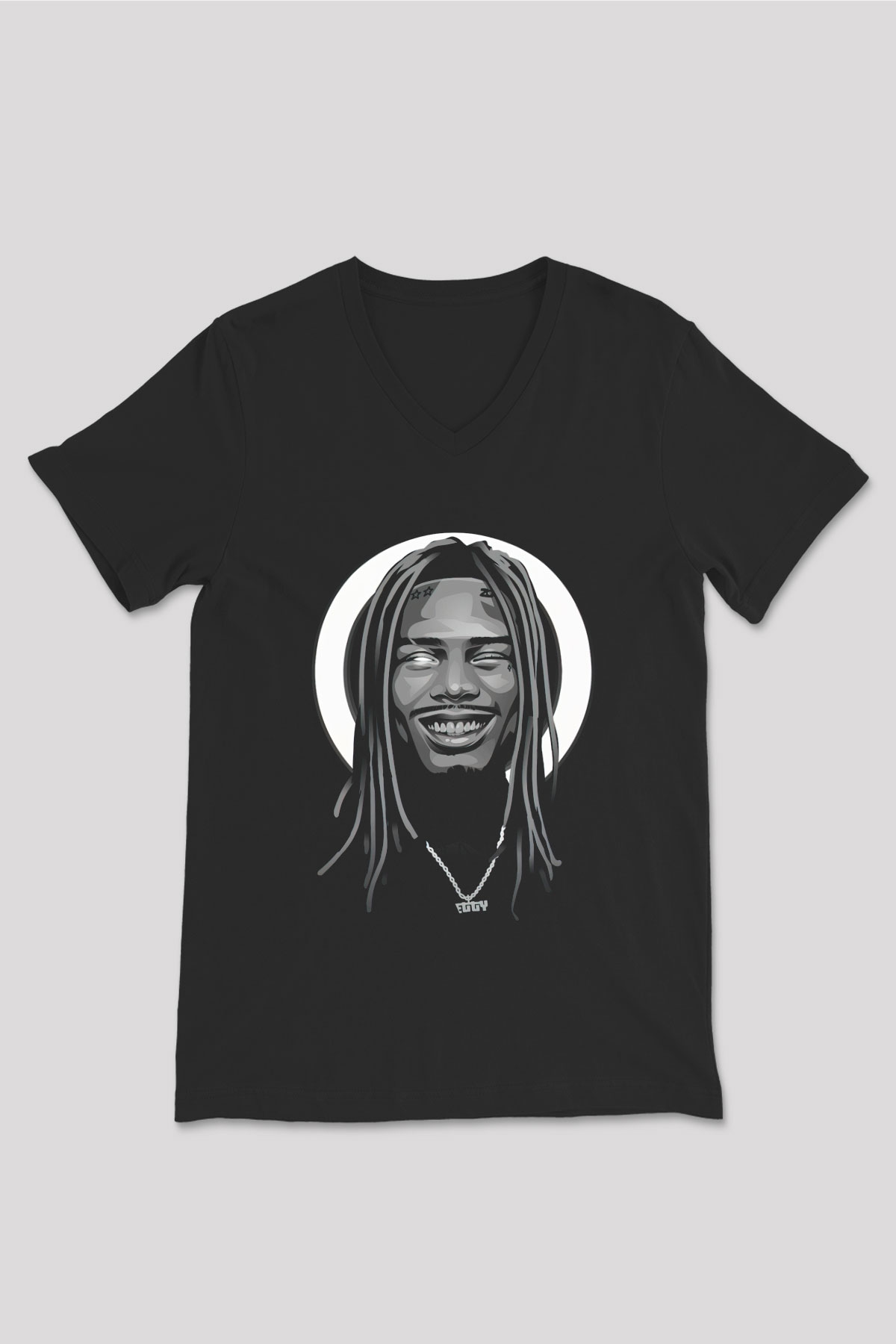 Fetty Wap Siyah Unisex V Yaka Tişört