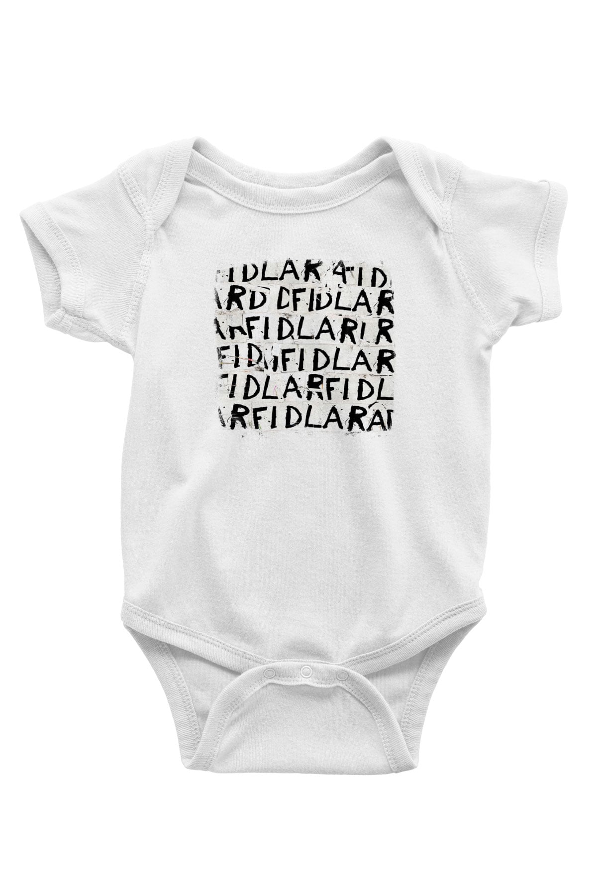 Fidlar Baskılı Unisex Beyaz Bebek Body - Zıbın