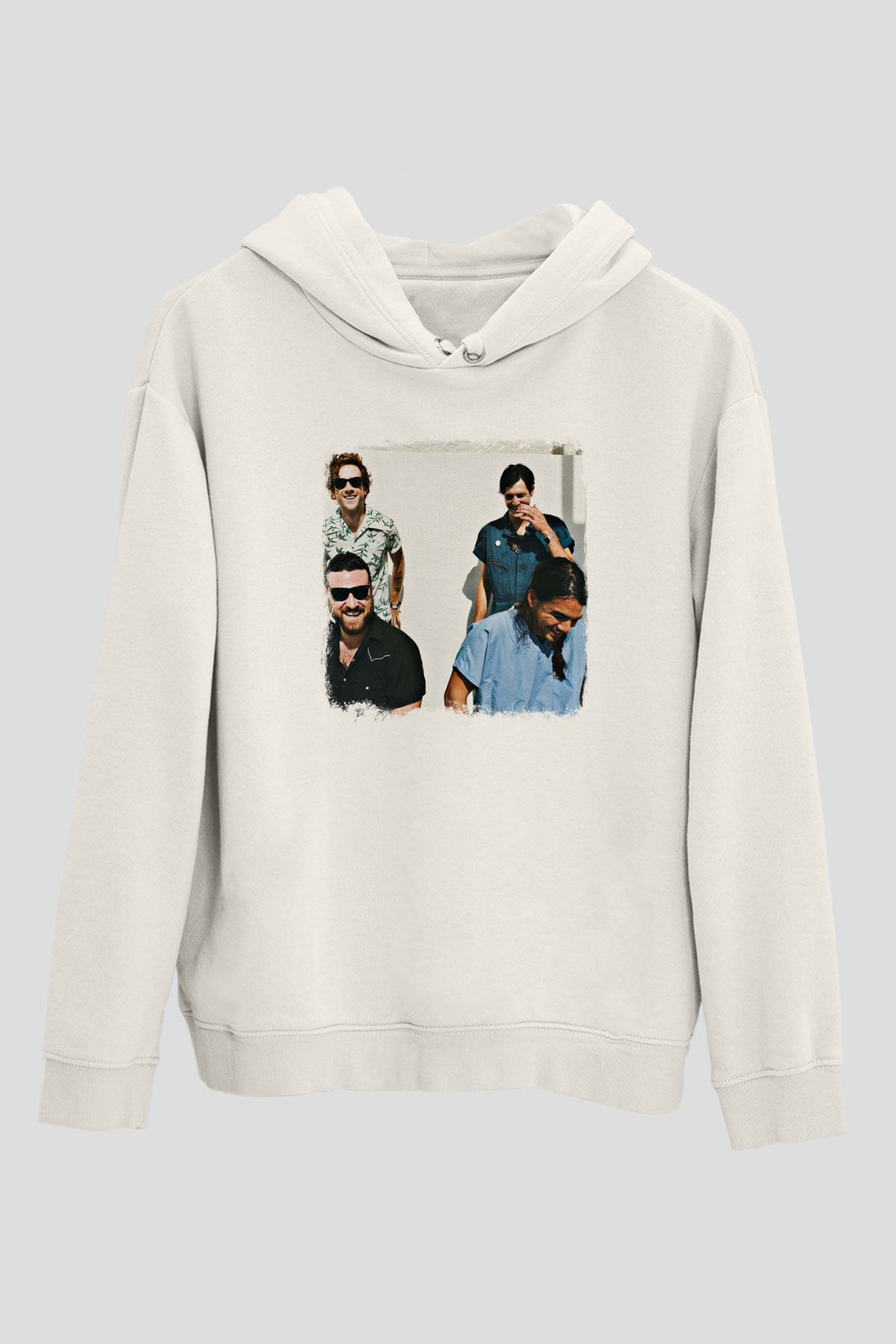 Fidlar Baskılı Unisex Beyaz Hoodie