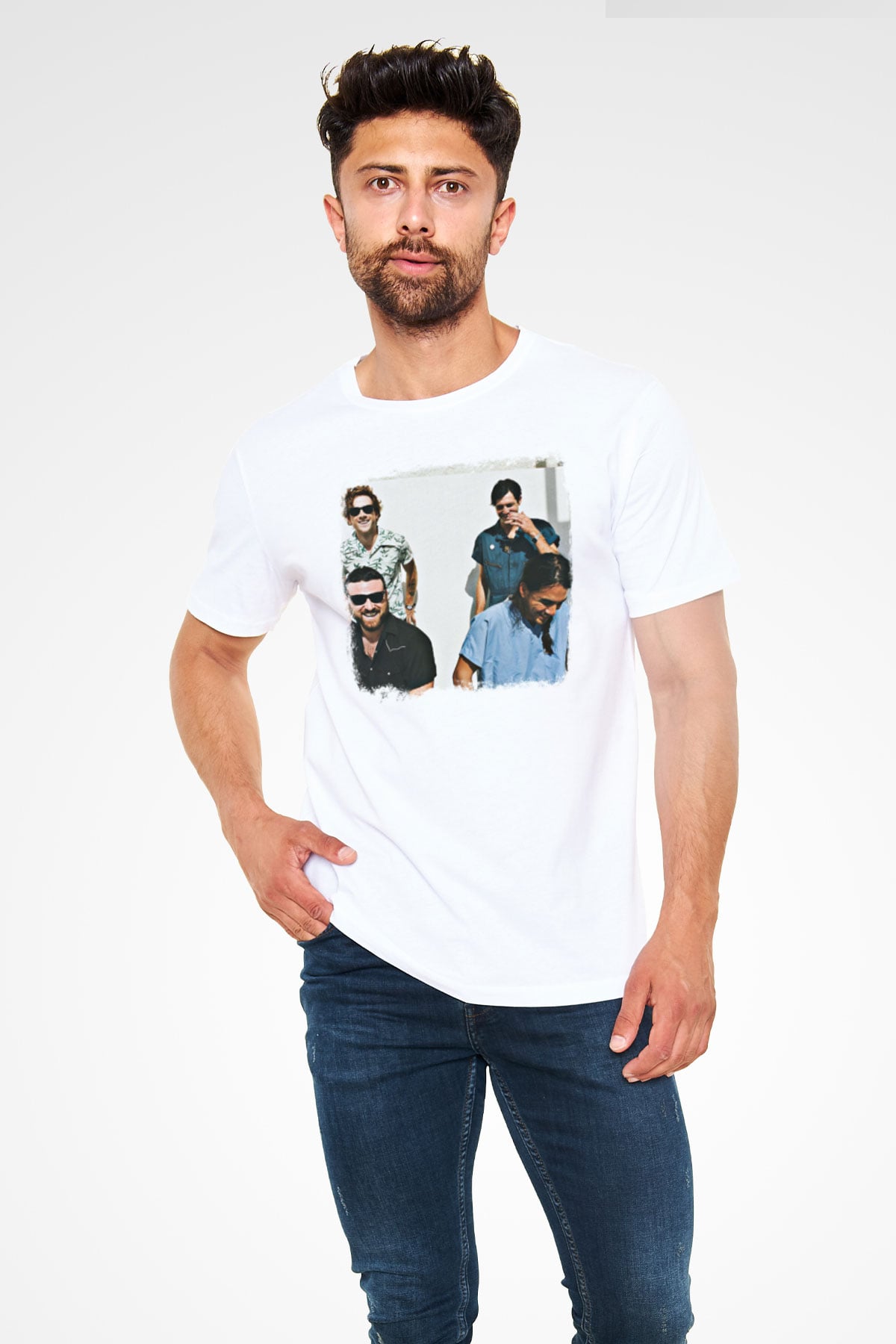 Fidlar Baskılı Unisex Beyaz Tişört