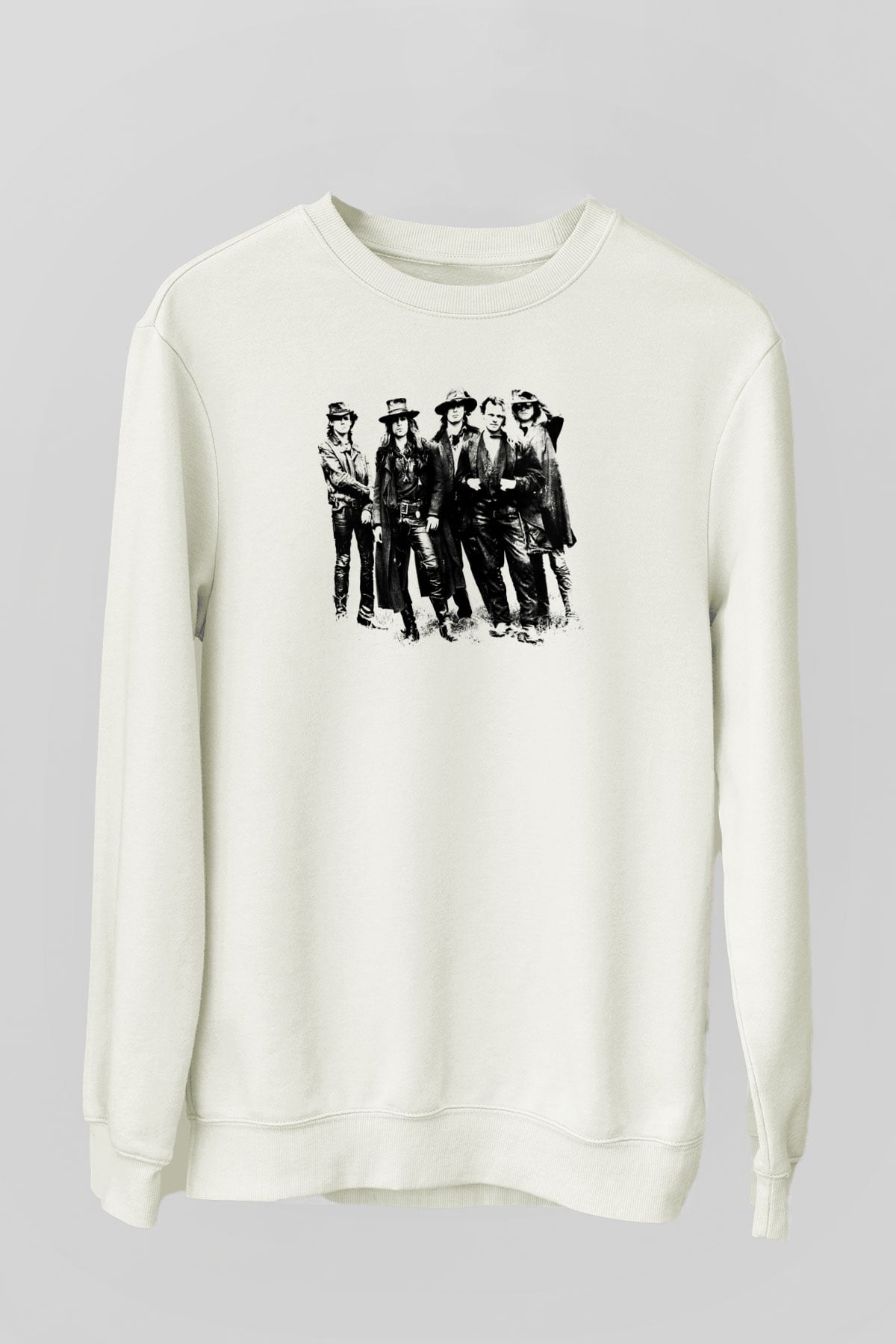 Fields of the Nephilim Baskılı Unisex Beyaz Sweatshirt