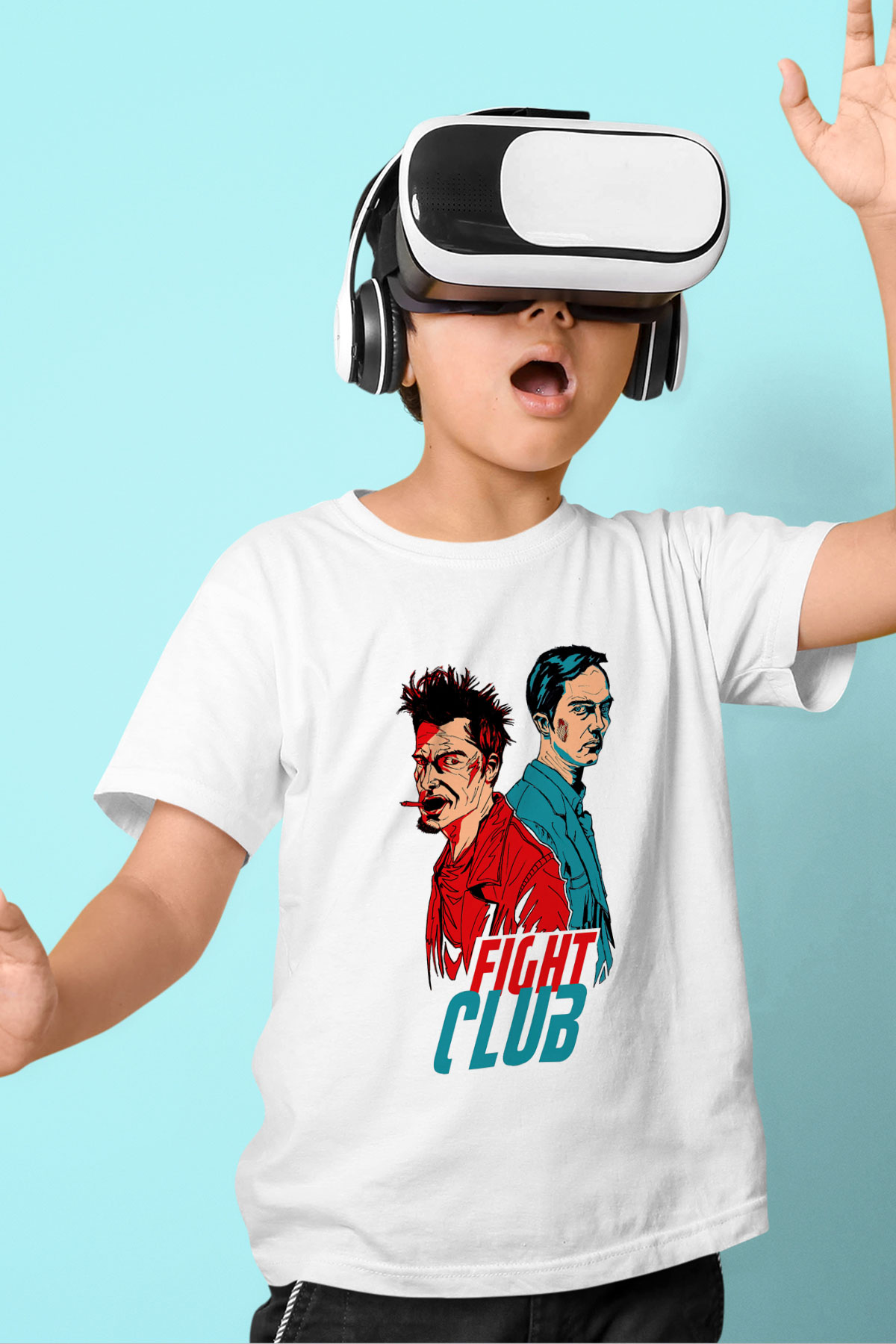 Fight Club Dövüş Klubü Baskılı Beyaz Unisex Çocuk Tişört
