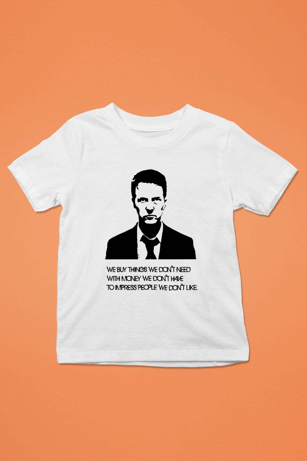 Fight Club Dövüş Klubü Baskılı Beyaz Unisex Çocuk Tişört