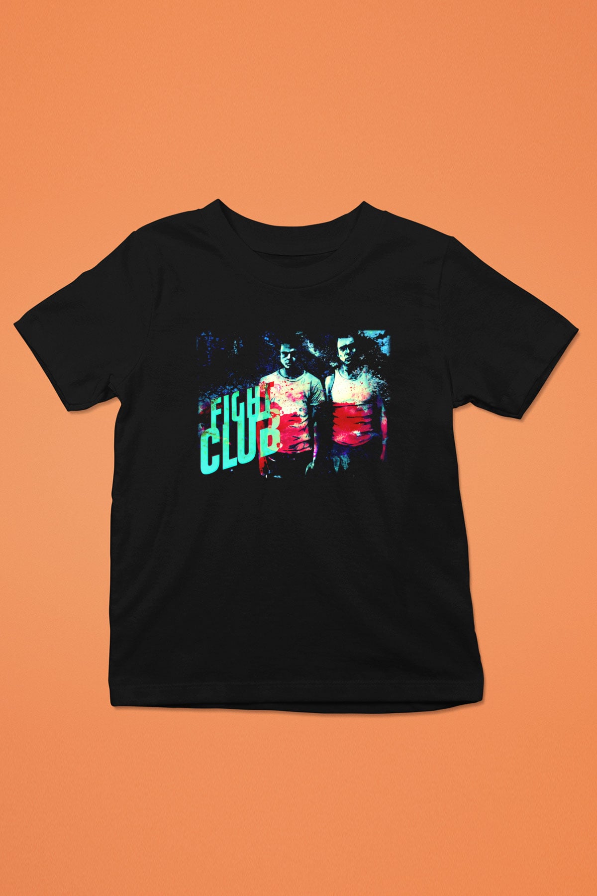 Fight Club Dövüş Klubü Baskılı Siyah Unisex Çocuk Tişört