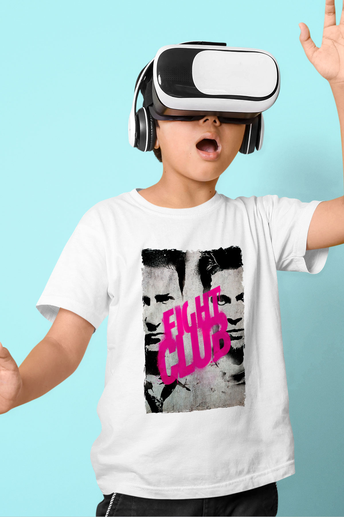 Fight Club Dövüş Klubü Beyaz Unisex  Çocuk Tişört