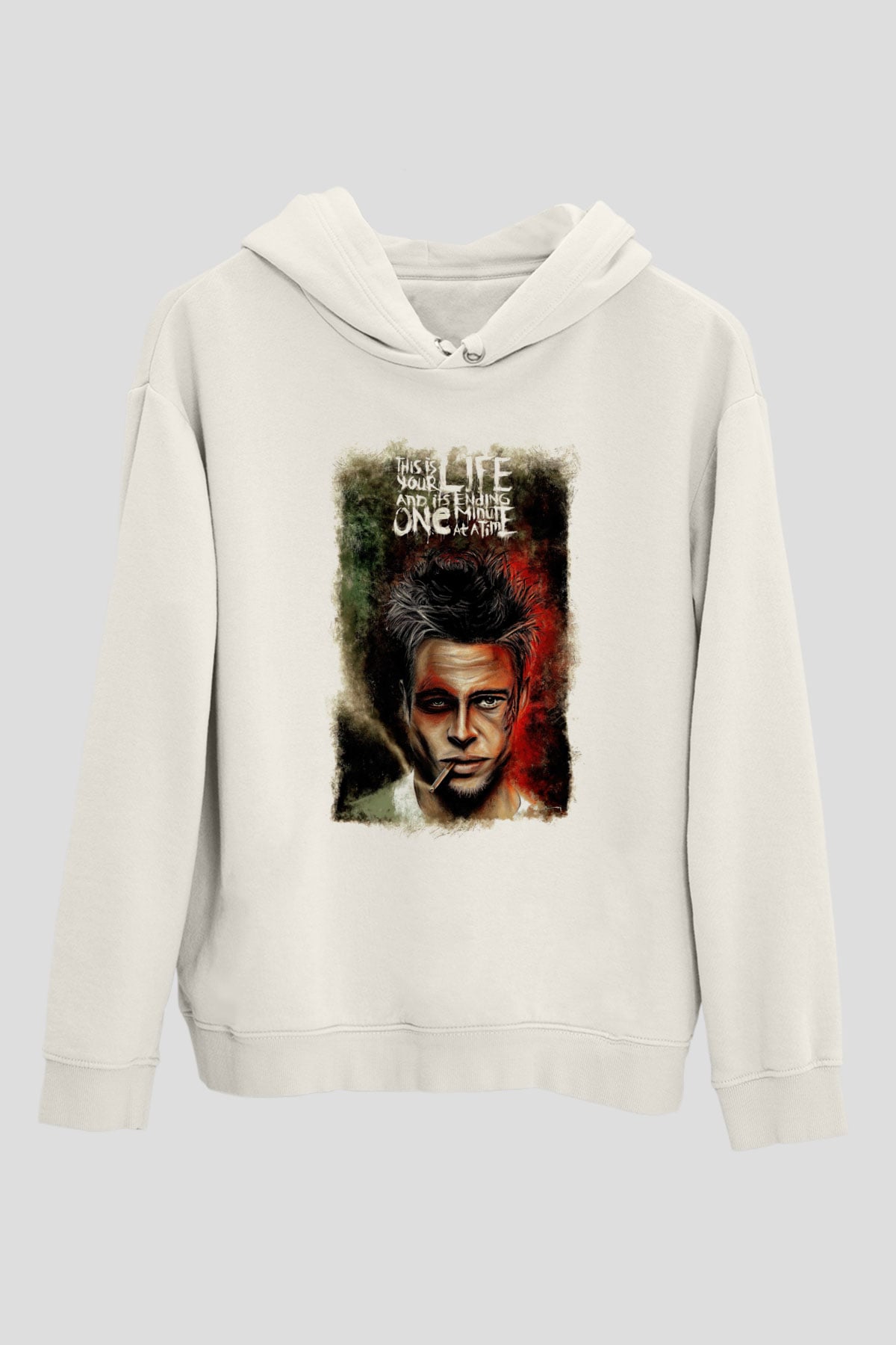 Fight Club Dövüş Klubü Beyaz Unisex Hoodie