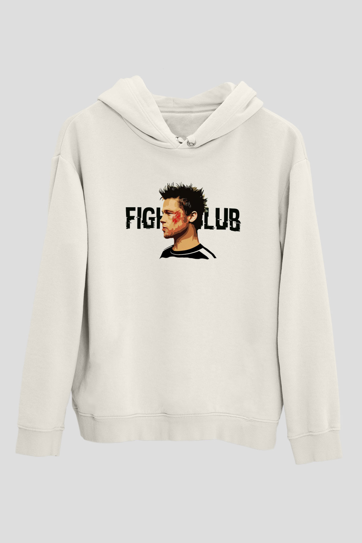 Fight Club Dövüş Klubü Beyaz Unisex Kapşonlu Sweatshirt