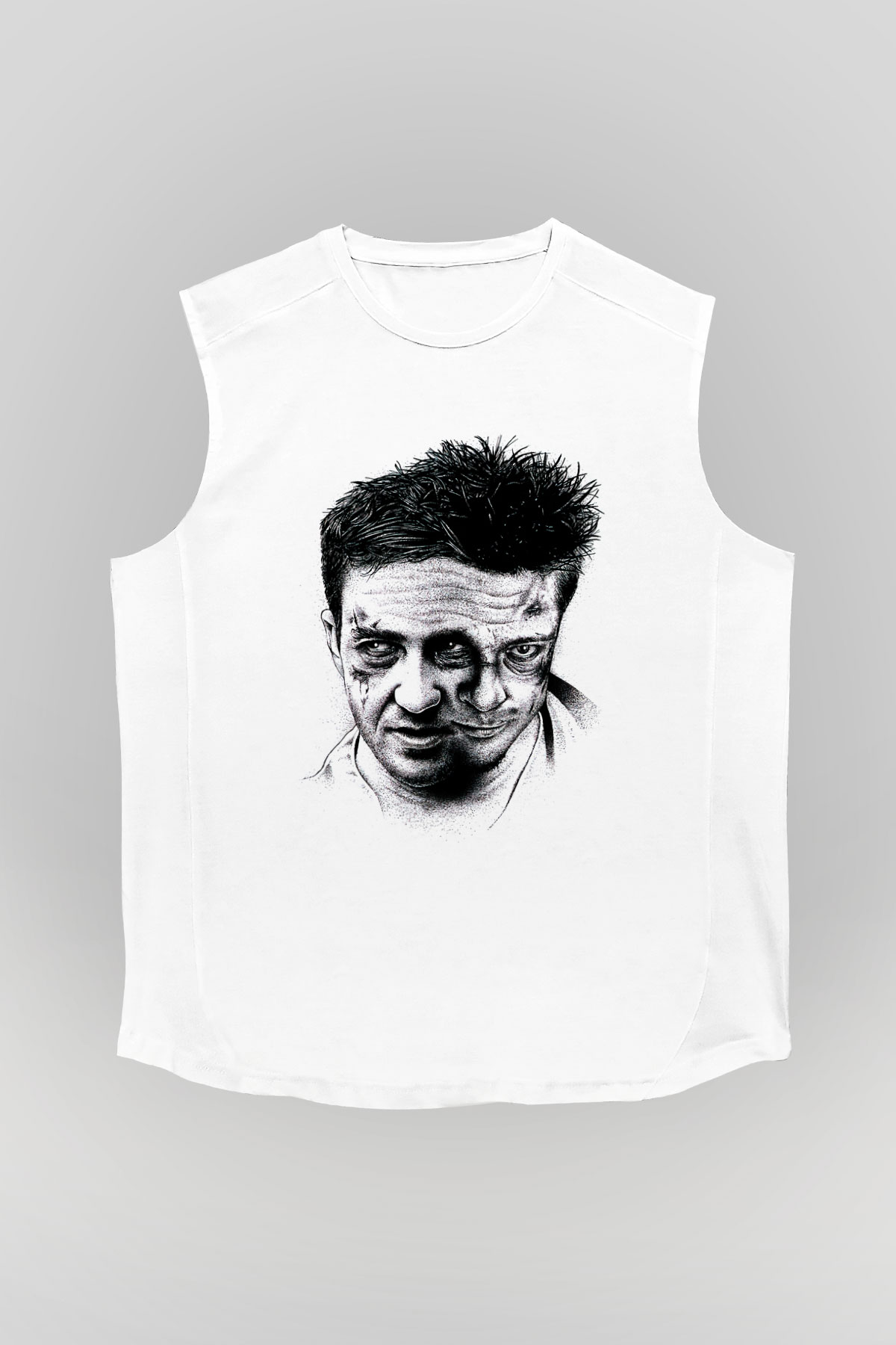 Fight Club Dövüş Klubü Beyaz Unisex Kolsuz Tişört