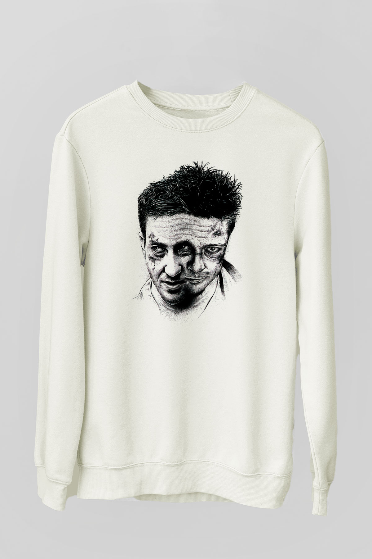 Fight Club Dövüş Klubü Beyaz Unisex Sweatshirt