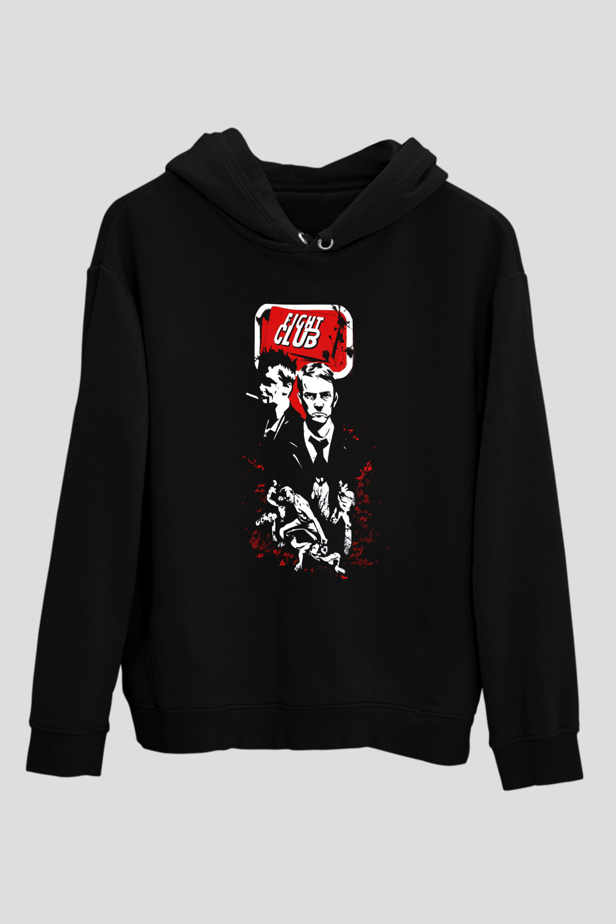 Fight Club Dövüş Klubü Siyah Unisex Kapüşonlu Sweatshirt