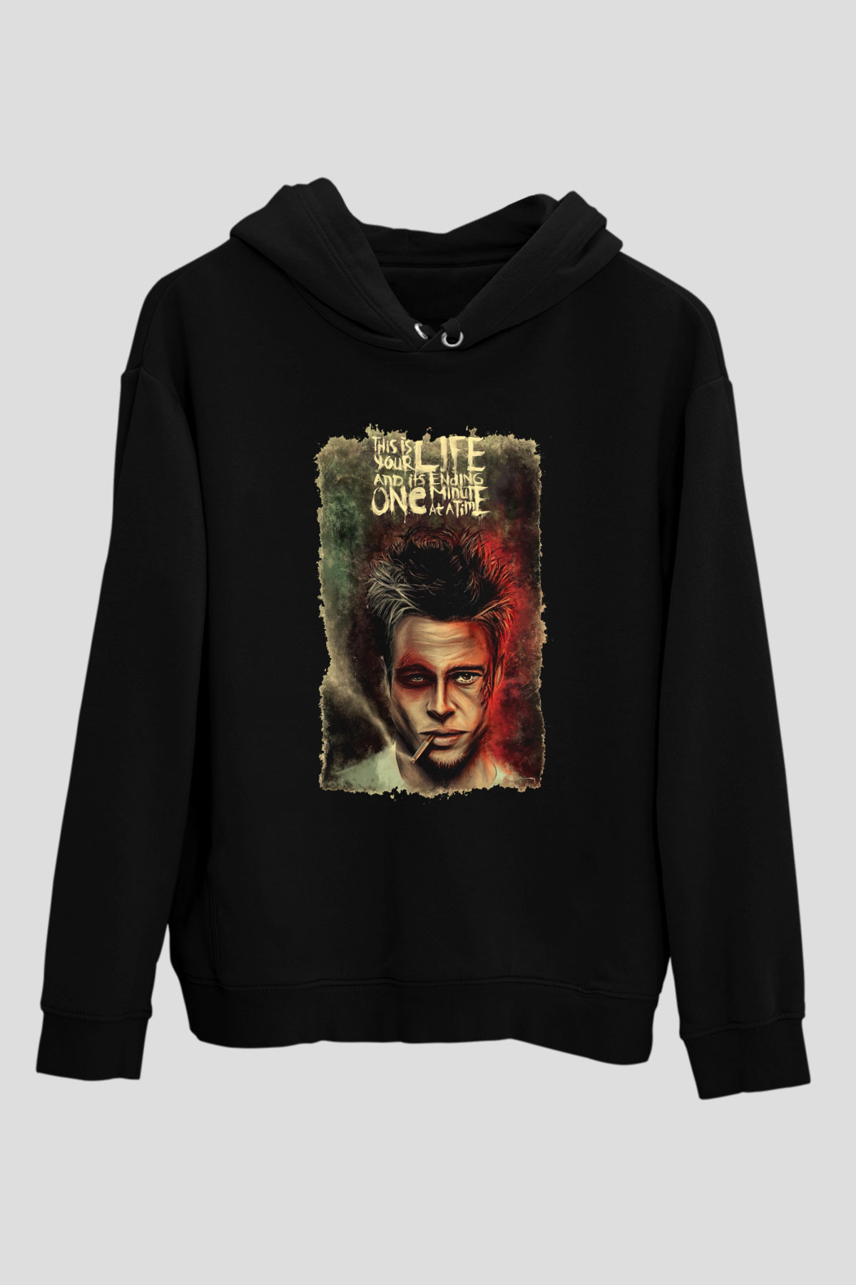 Fight Club Dövüş Klubü Siyah Unisex Kapüşonlu Sweatshirt