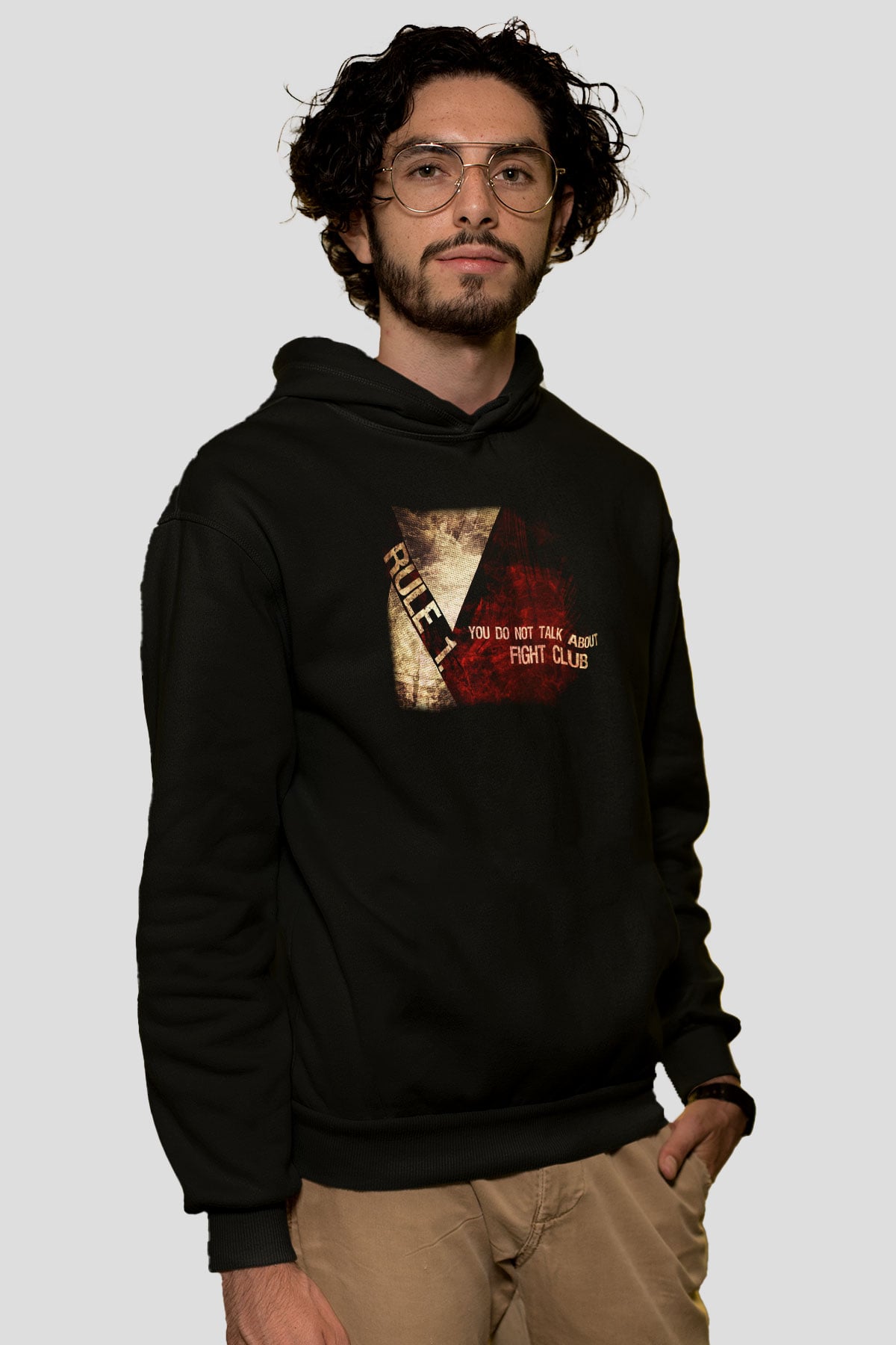 Fight Club Dövüş Klubü Siyah Unisex Kapüşonlu Sweatshirt