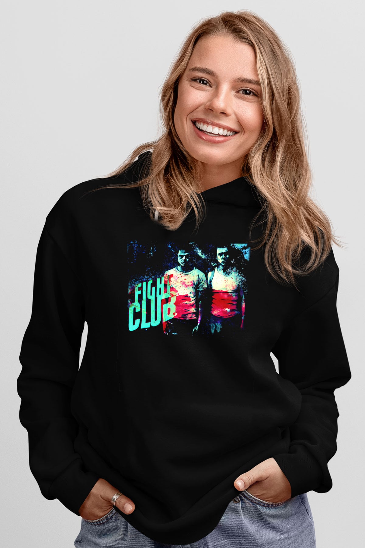 Fight Club Dövüş Klubü Siyah Unisex Kapüşonlu Sweatshirt
