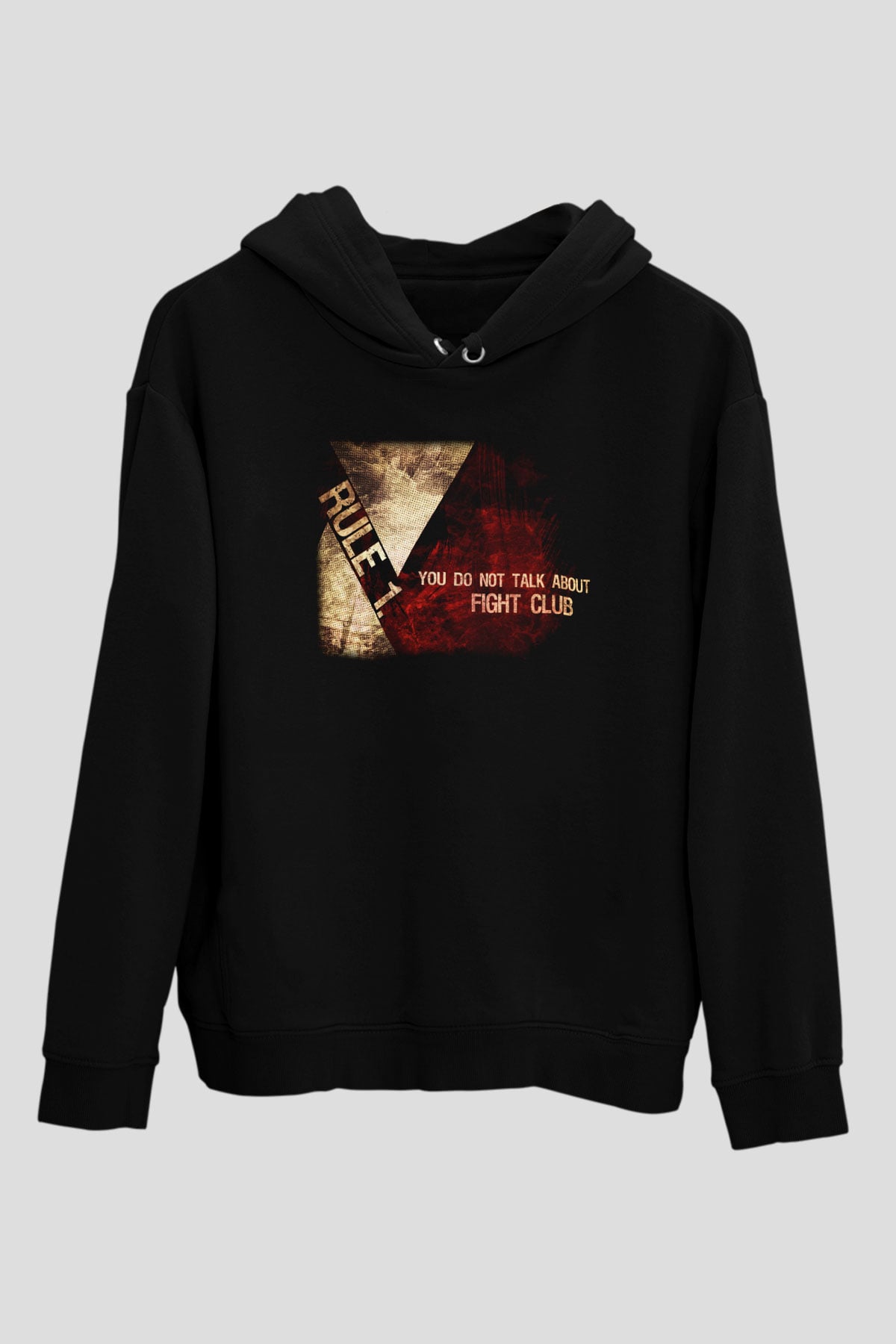 Fight Club Dövüş Klubü Siyah Unisex Kapüşonlu Sweatshirt