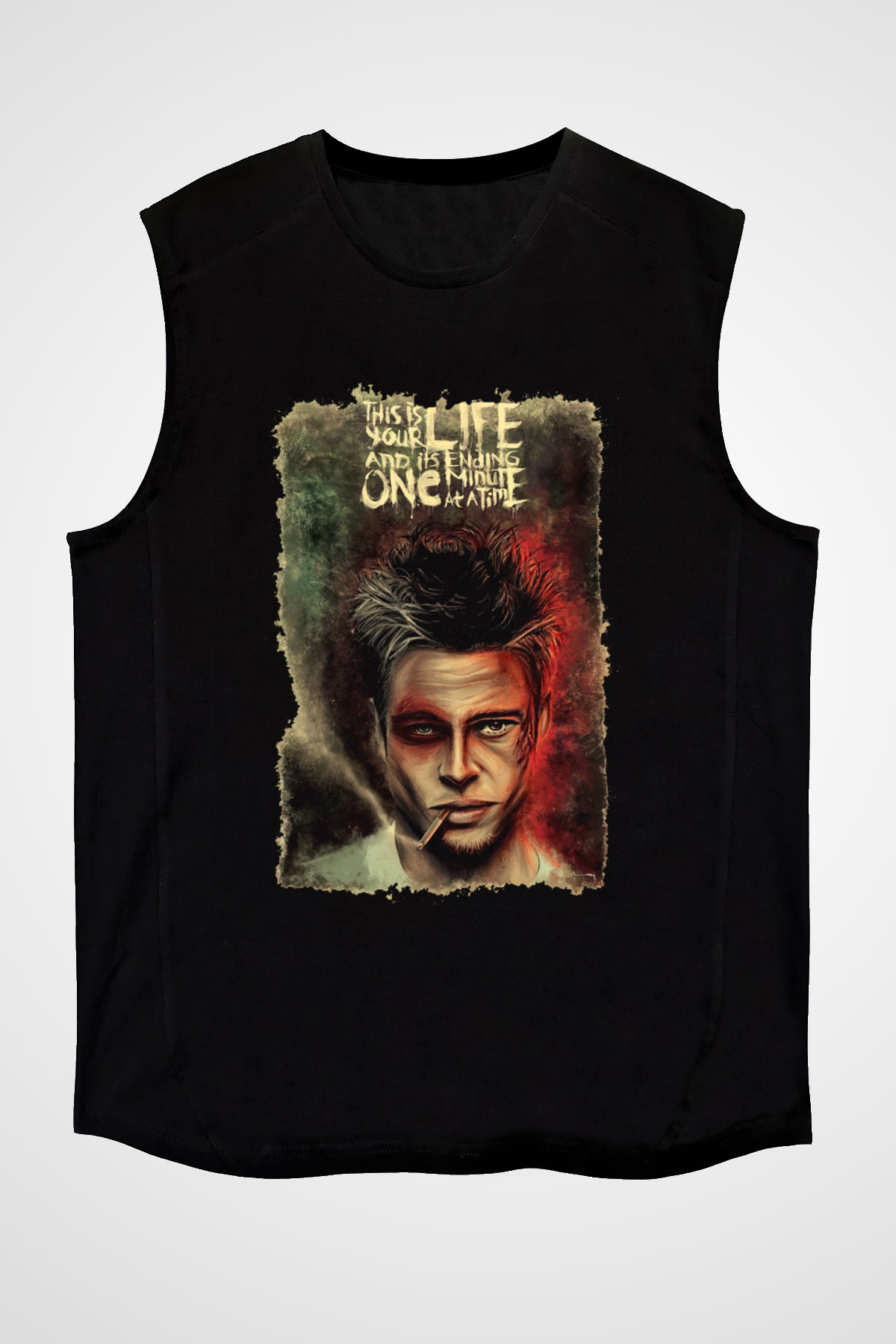 Fight Club Dövüş Klubü Siyah Unisex Kolsuz Tişört