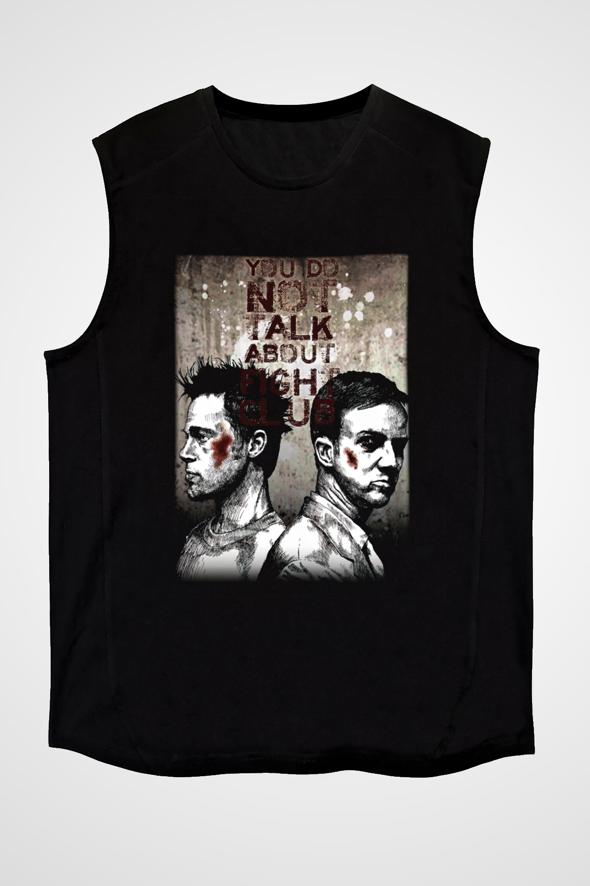 Fight Club Dövüş Klubü Siyah Unisex Kolsuz Tişört