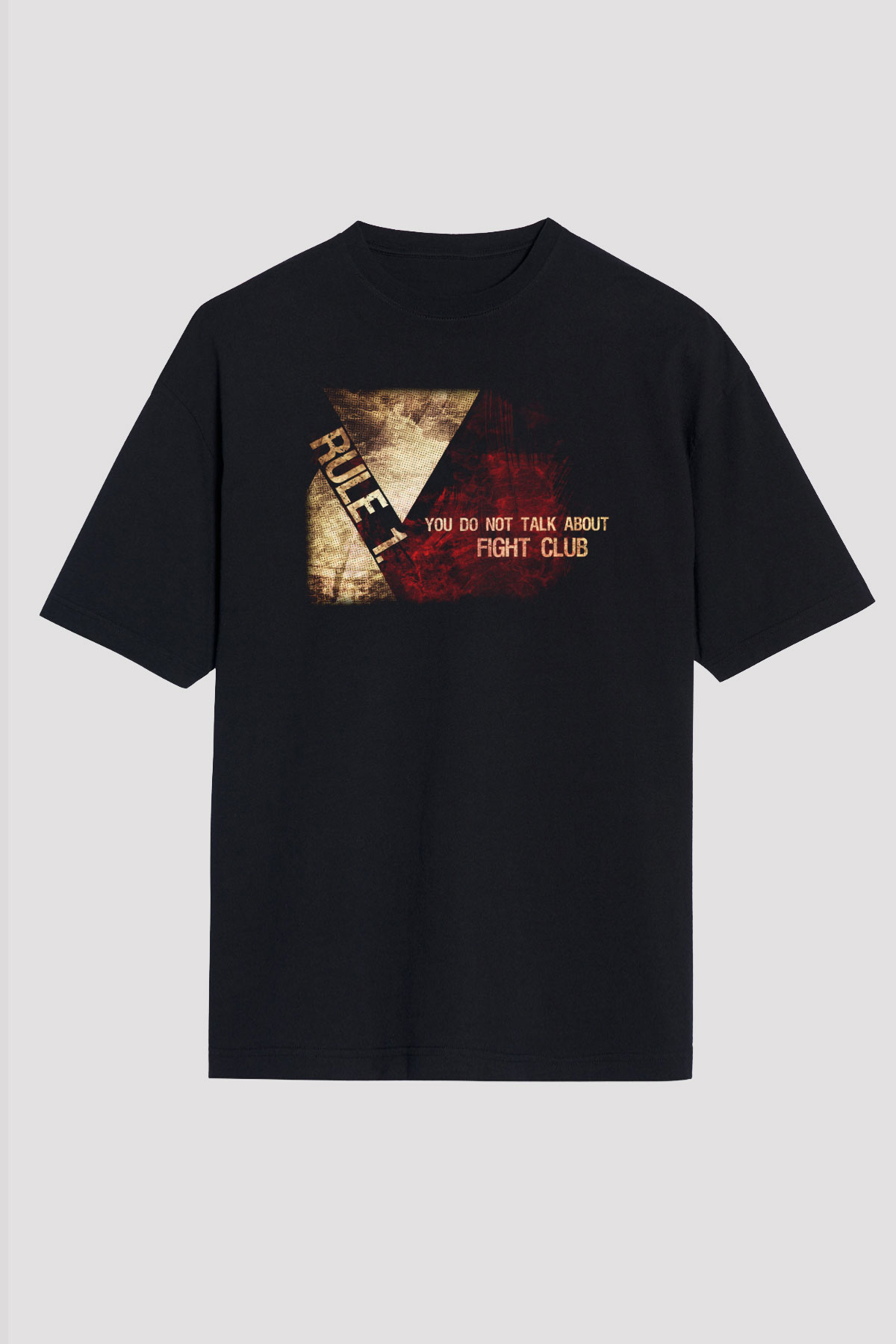 Fight Club Dövüş Klubü Siyah Unisex Oversize Tişört