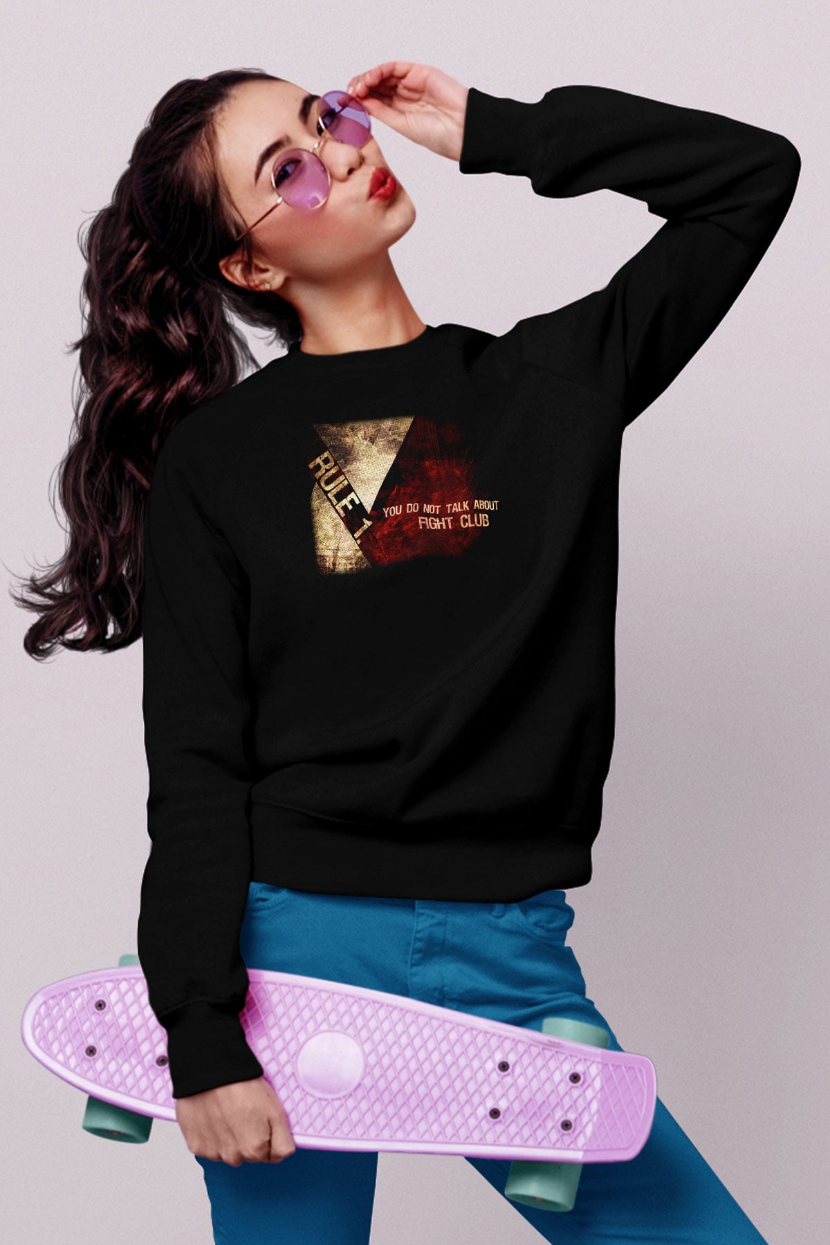 Fight Club Dövüş Klubü Siyah Unisex Sweatshirt