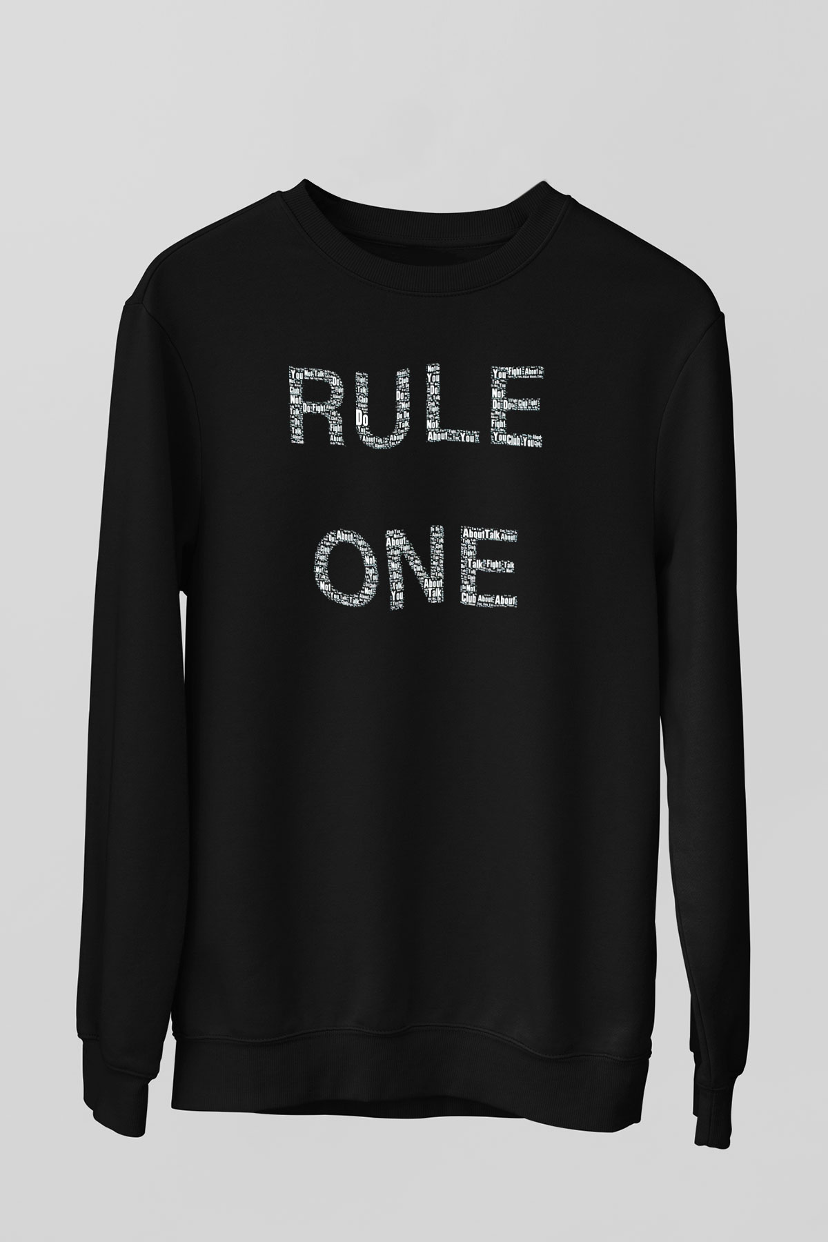 Fight Club Dövüş Klubü Siyah Unisex Sweatshirt