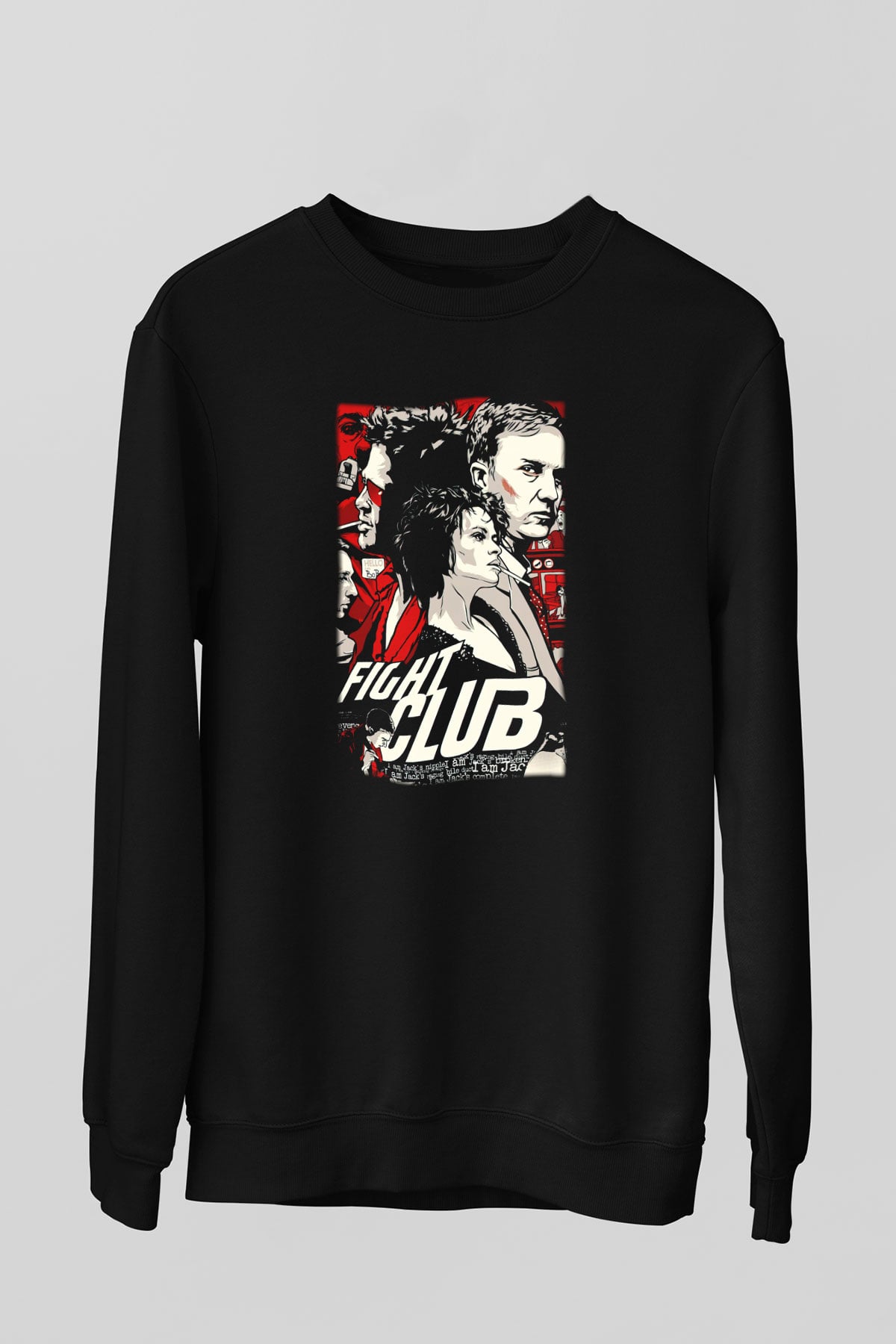 Fight Club Dövüş Klubü Siyah Unisex Sweatshirt