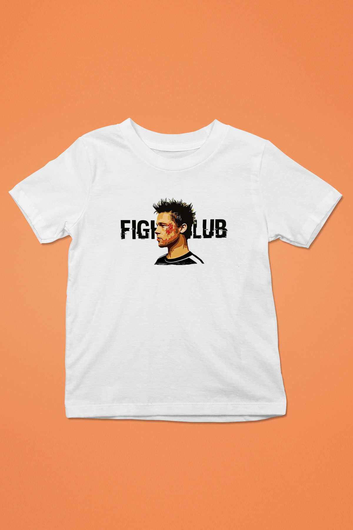 Fight Club (Tyler Durden) Baskılı Beyaz Unisex Beyaz Çocuk Tişört - Tshirt