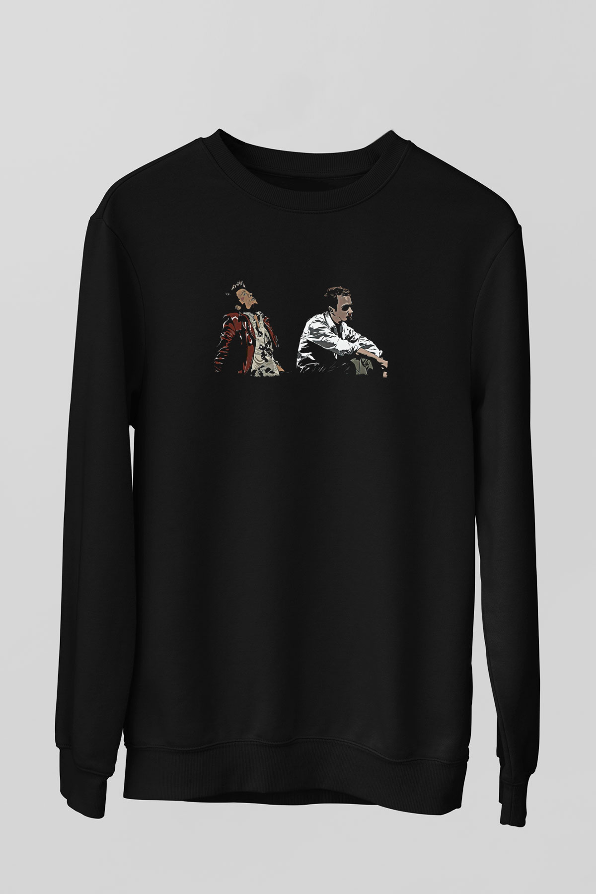 Fight Club (Tyler Durden) Baskılı Unisex Siyah Sweatshirt