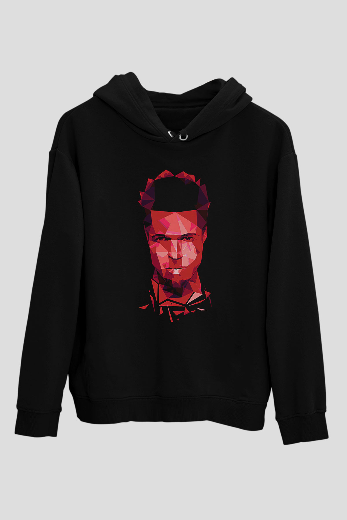 Fight Club (Tyler Durden) Baskılı Unisex Siyah Hoodie