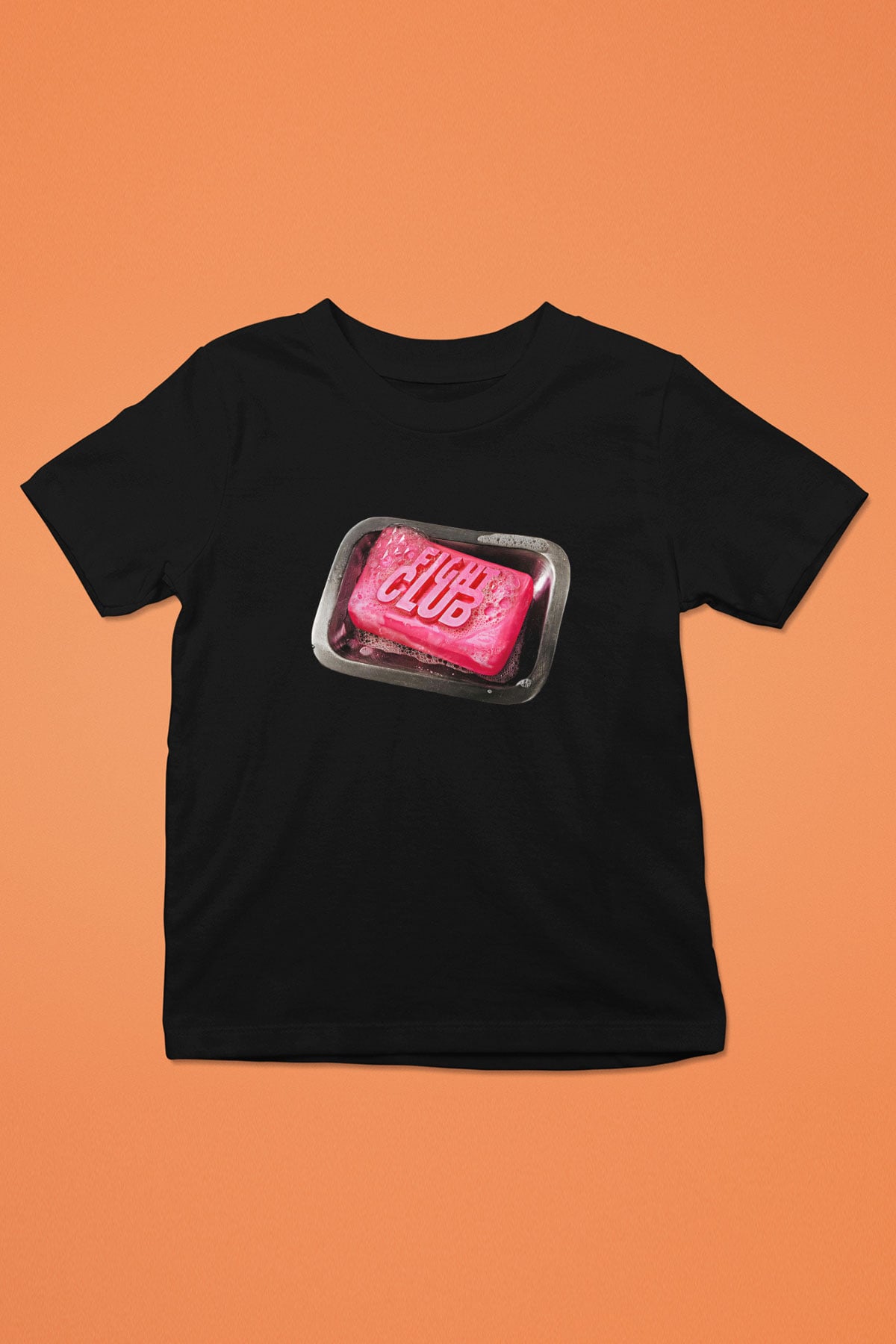 Fight Club (Tyler Durden) Baskılı Unisex Siyah Çocuk Tişört - Tshirt