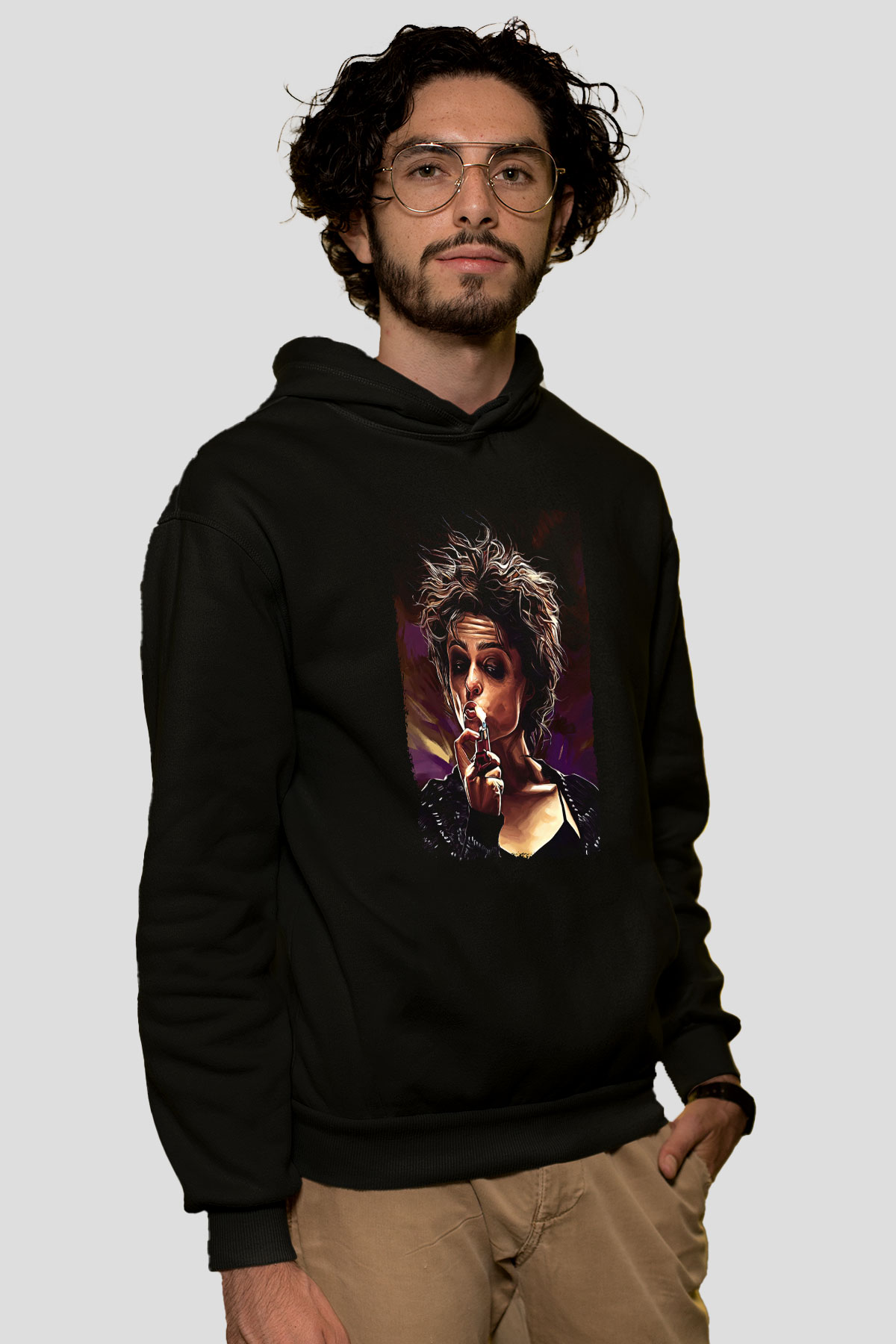Fight Club (Tyler Durden) Baskılı Unisex Siyah Hoodie