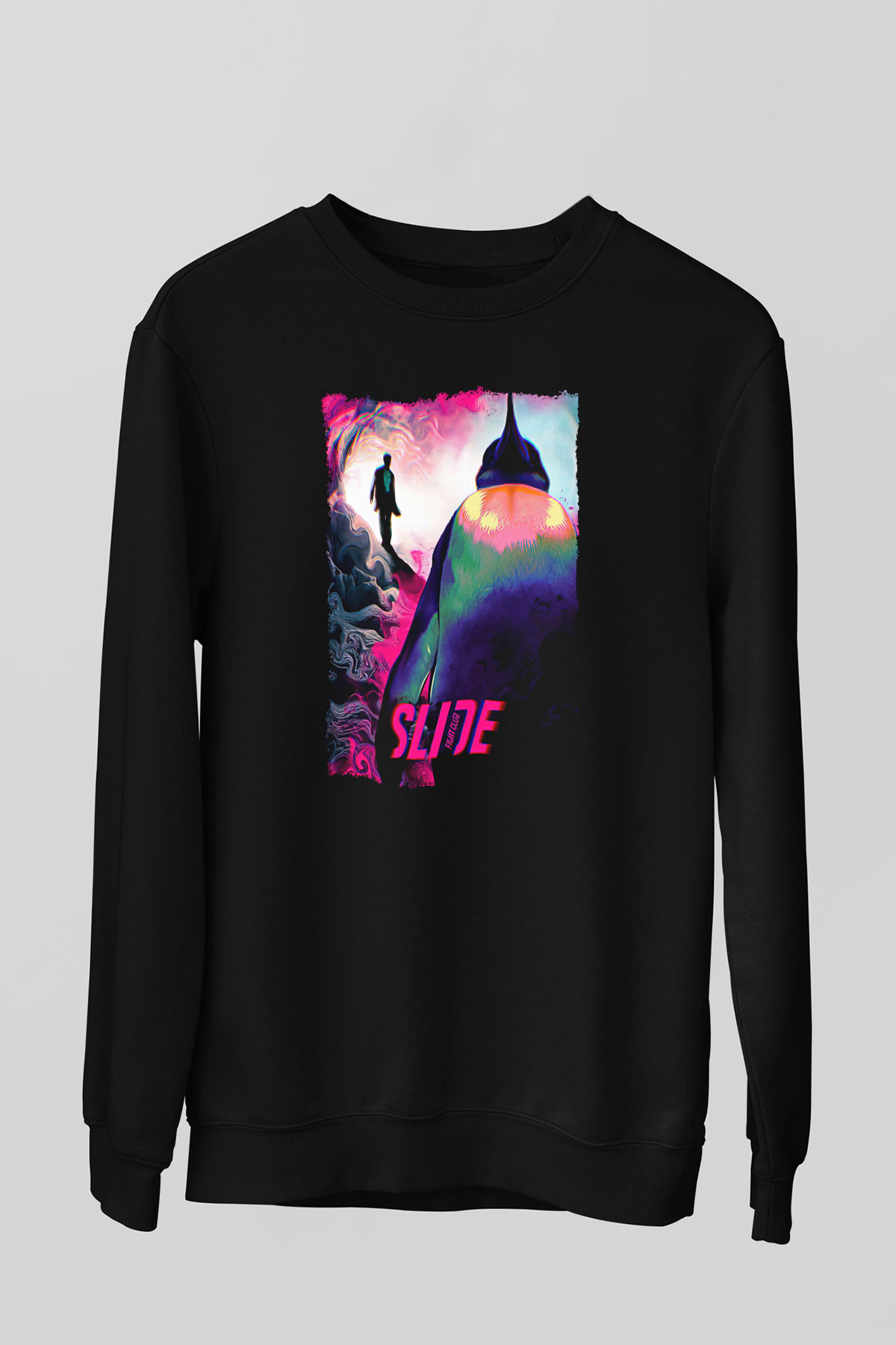 Fight Club (Tyler Durden) Baskılı Unisex Siyah Sweatshirt