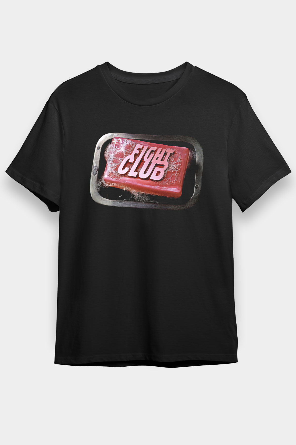 Fight Club (Tyler Durden) Baskılı Unisex Siyah Tişört - Tshirt
