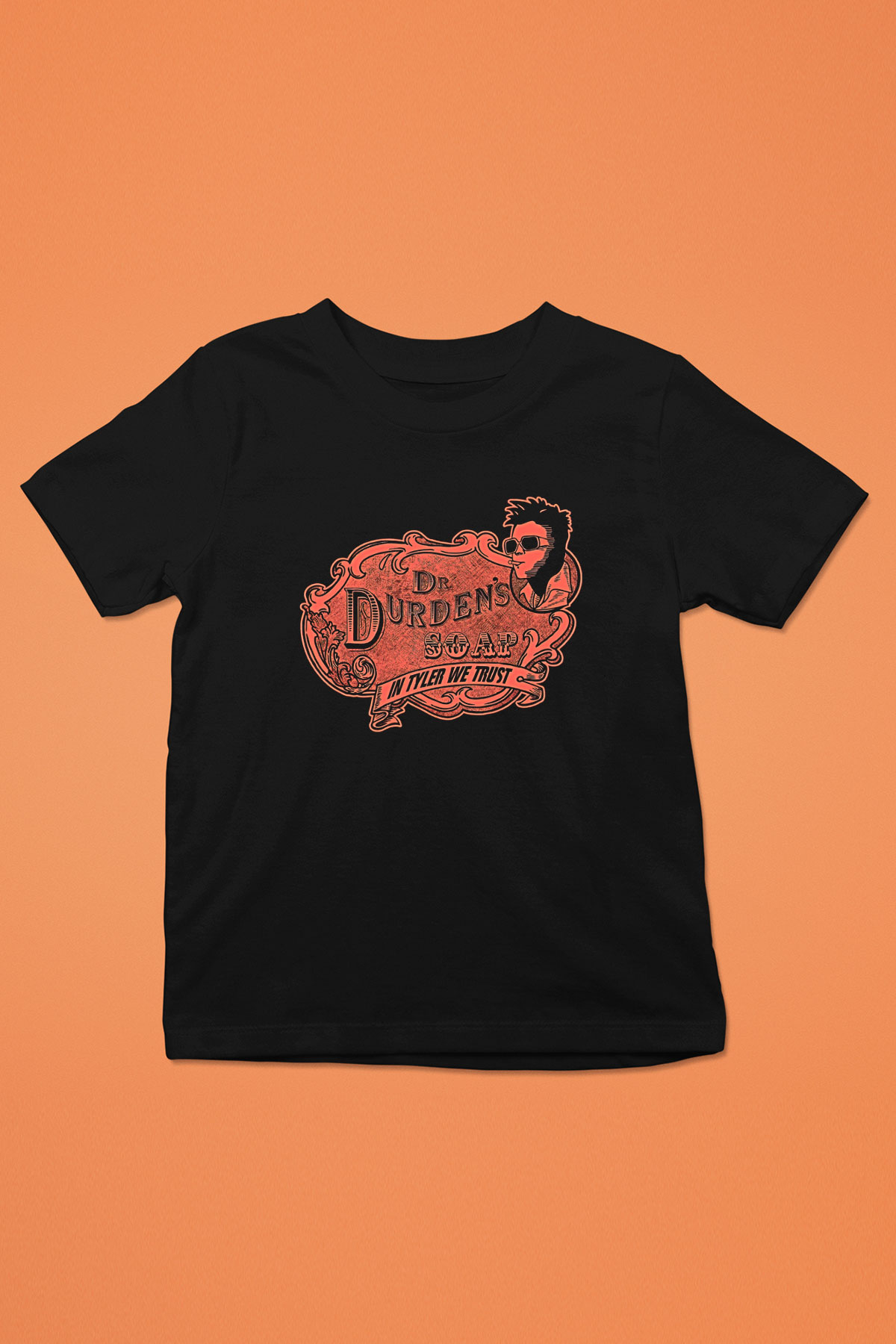 Fight Club (Tyler Durden) Baskılı Unisex Siyah Çocuk Tişört - Tshirt