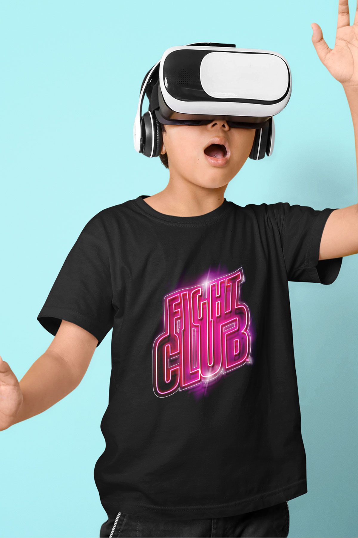 Fight Club (Tyler Durden) Baskılı Unisex Siyah Çocuk Tişört - Tshirt
