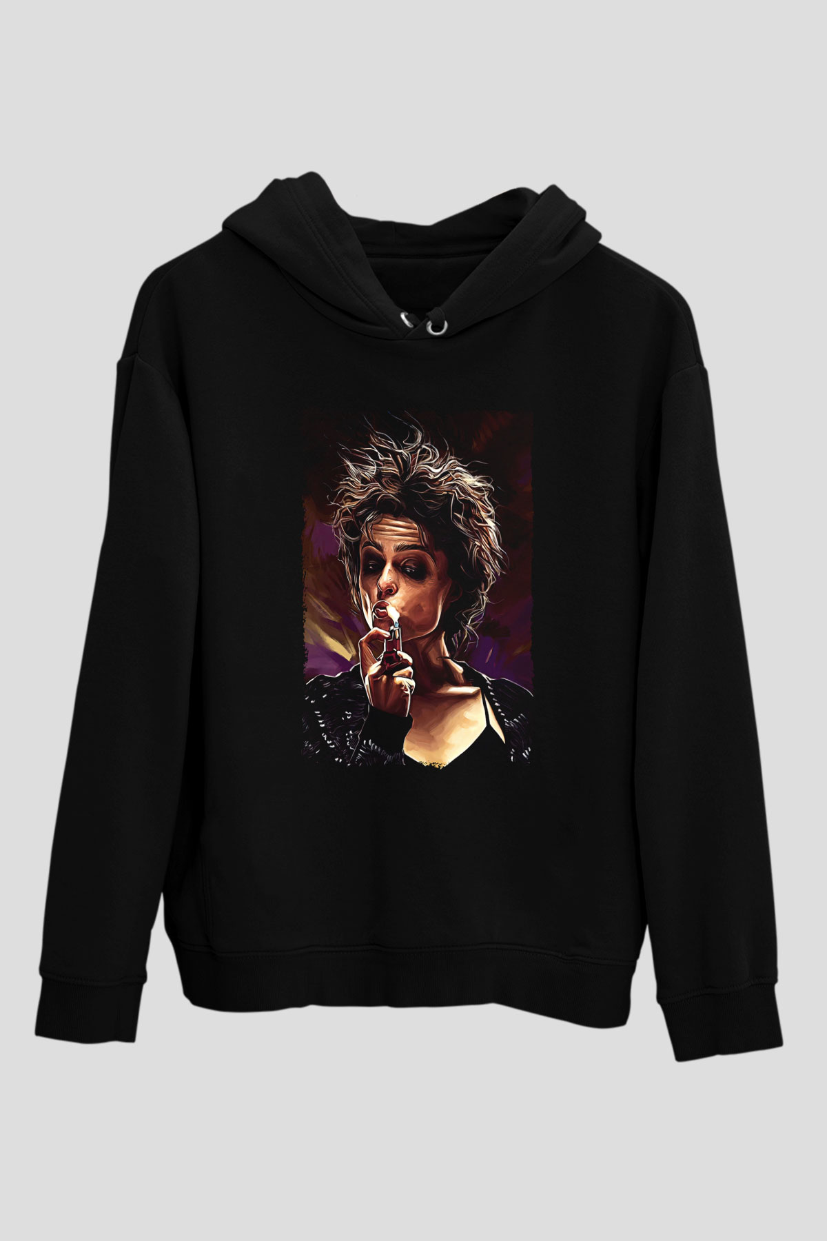 Fight Club (Tyler Durden) Baskılı Unisex Siyah Hoodie