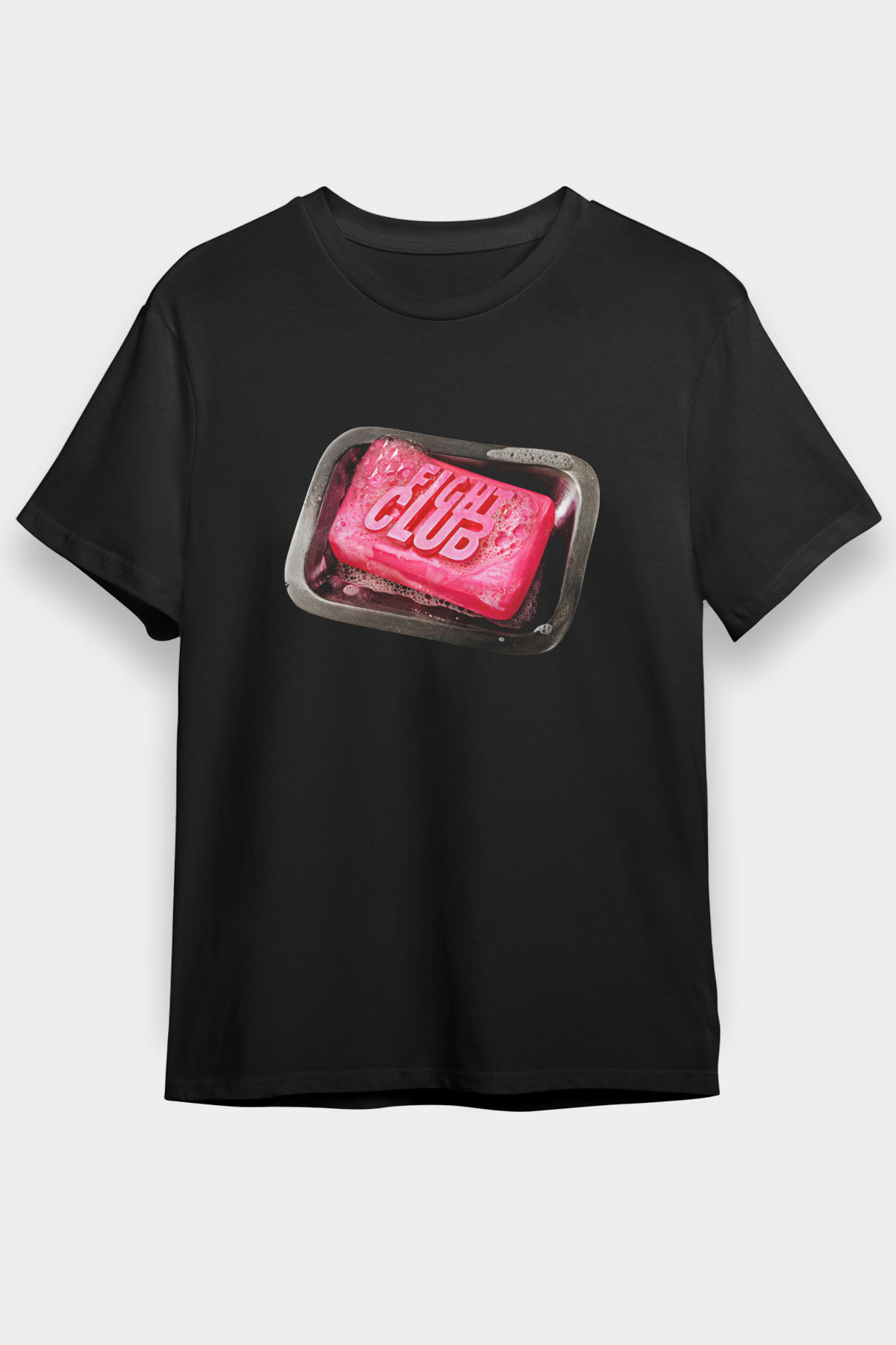 Fight Club (Tyler Durden) Baskılı Unisex Siyah Tişört - Tshirt