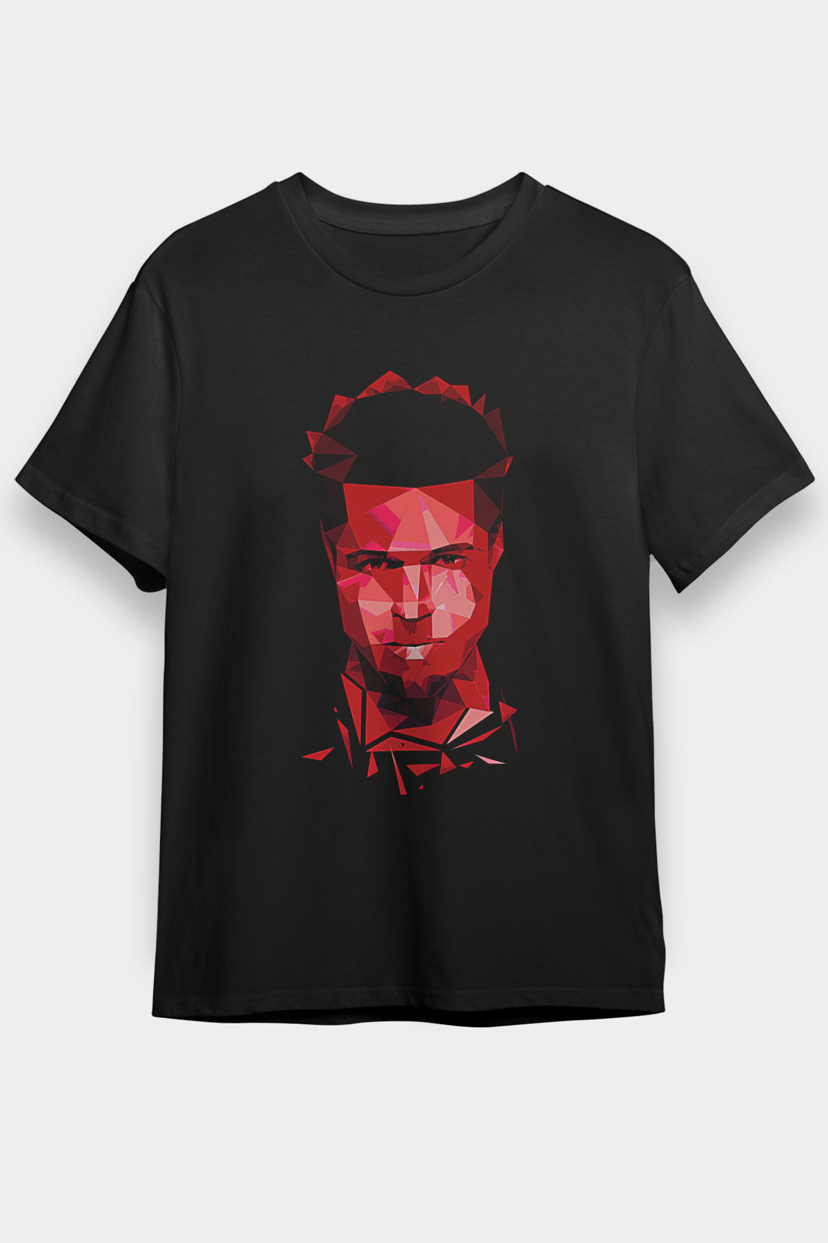 Fight Club (Tyler Durden) Baskılı Unisex Siyah Tişört - Tshirt