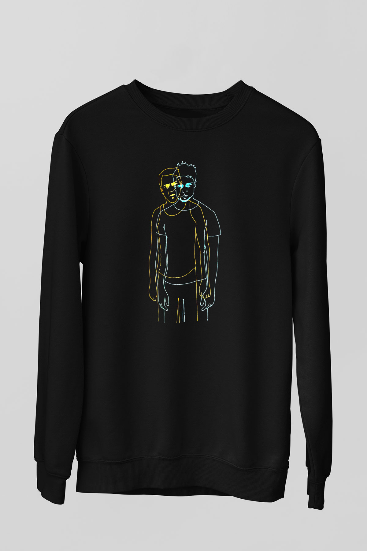 Fight Club (Tyler Durden) Baskılı Unisex Siyah Sweatshirt