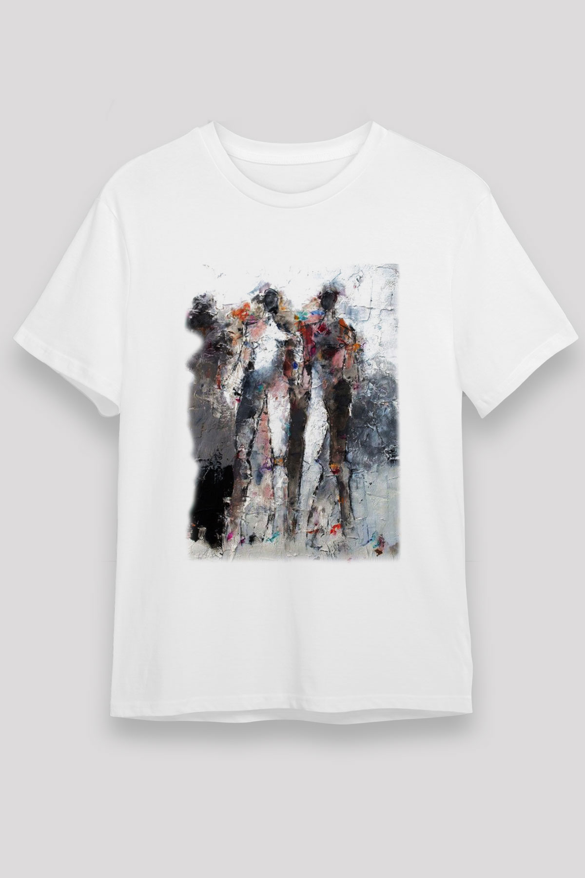 Figür Beyaz Unisex Tişört T-Shirt - TişörtFabrikası