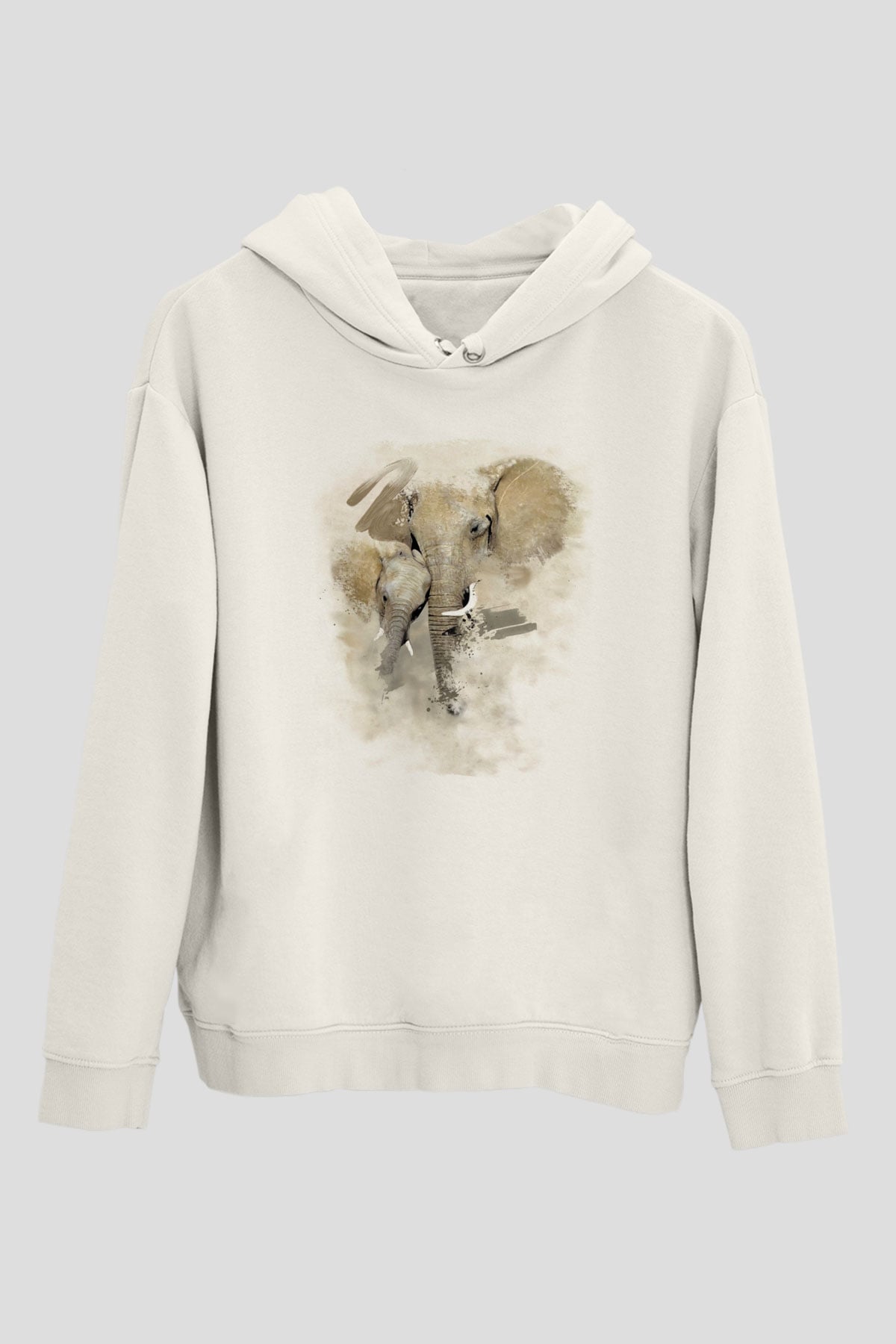 Fil Beyaz Unisex Hoodie