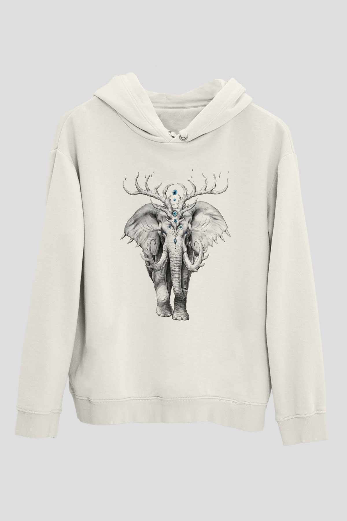 Fil Beyaz Unisex Hoodie